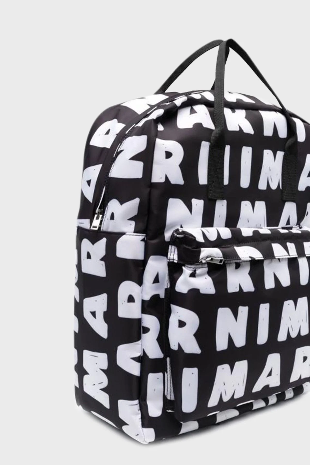 Marni Logolu Bayan Sırt Çantası M00633 0M900 SİYAH-BEYAZ - 2