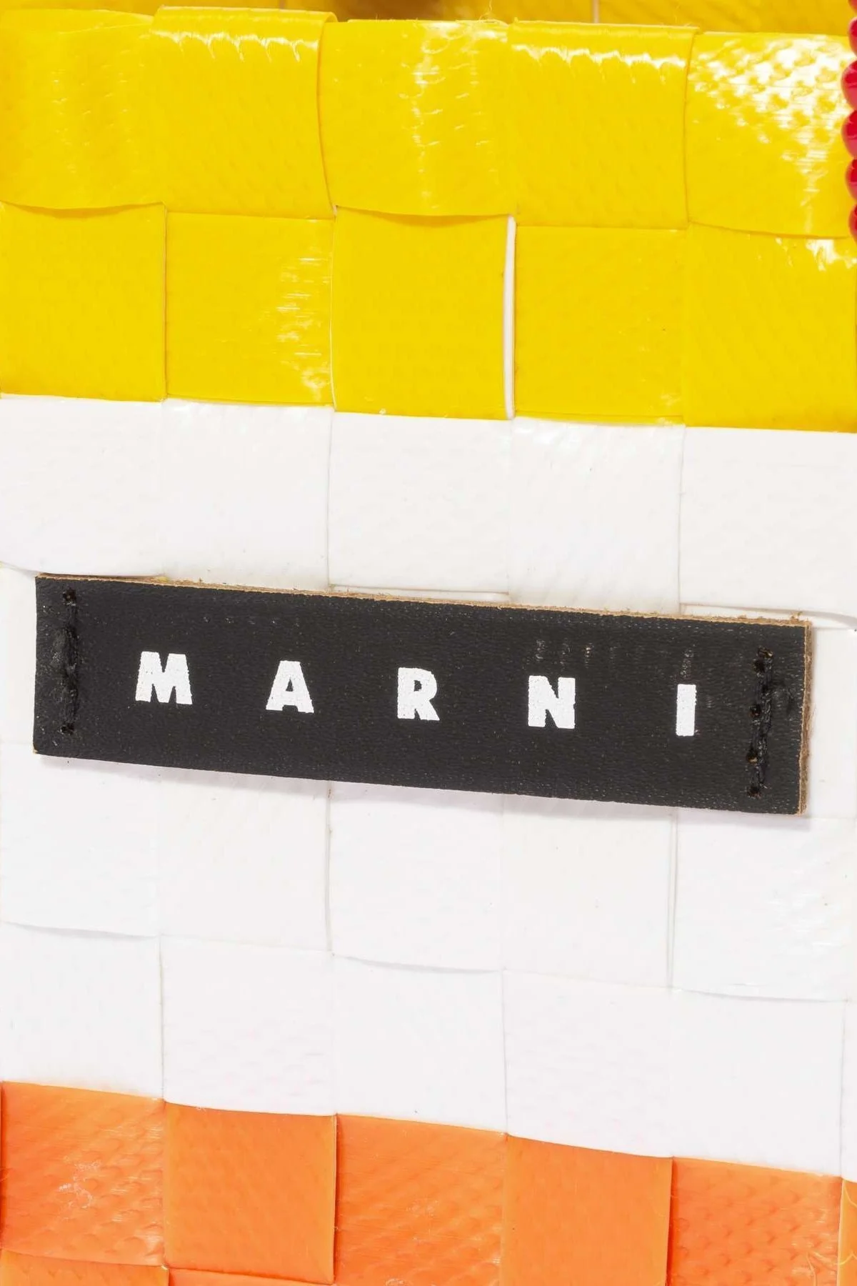 Marni Sepet Örgü Bayan Çanta M00816 0M100 Sarı-Beyaz-Turuncu - 12