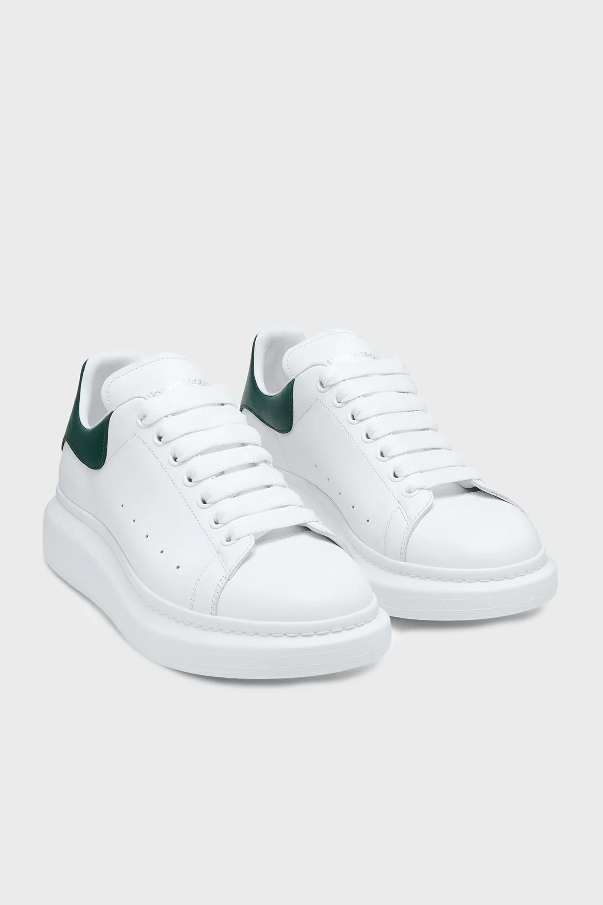 McQueen Deri Logolu Kalın Taban Sneaker Erkek Ayakkabı 553680WIAEE 9197 BEYAZ - 3