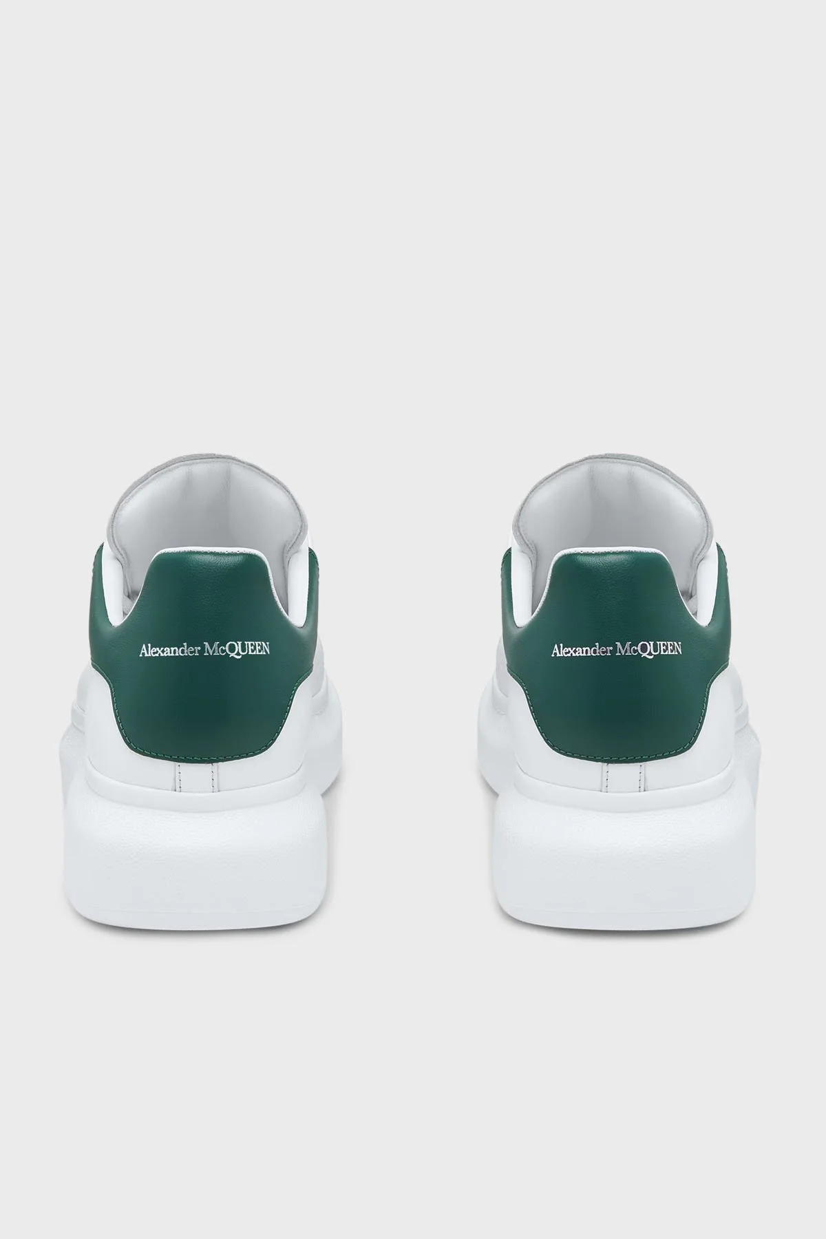 McQueen Deri Logolu Kalın Taban Sneaker Erkek Ayakkabı 553680WIAEE 9197 BEYAZ - 4