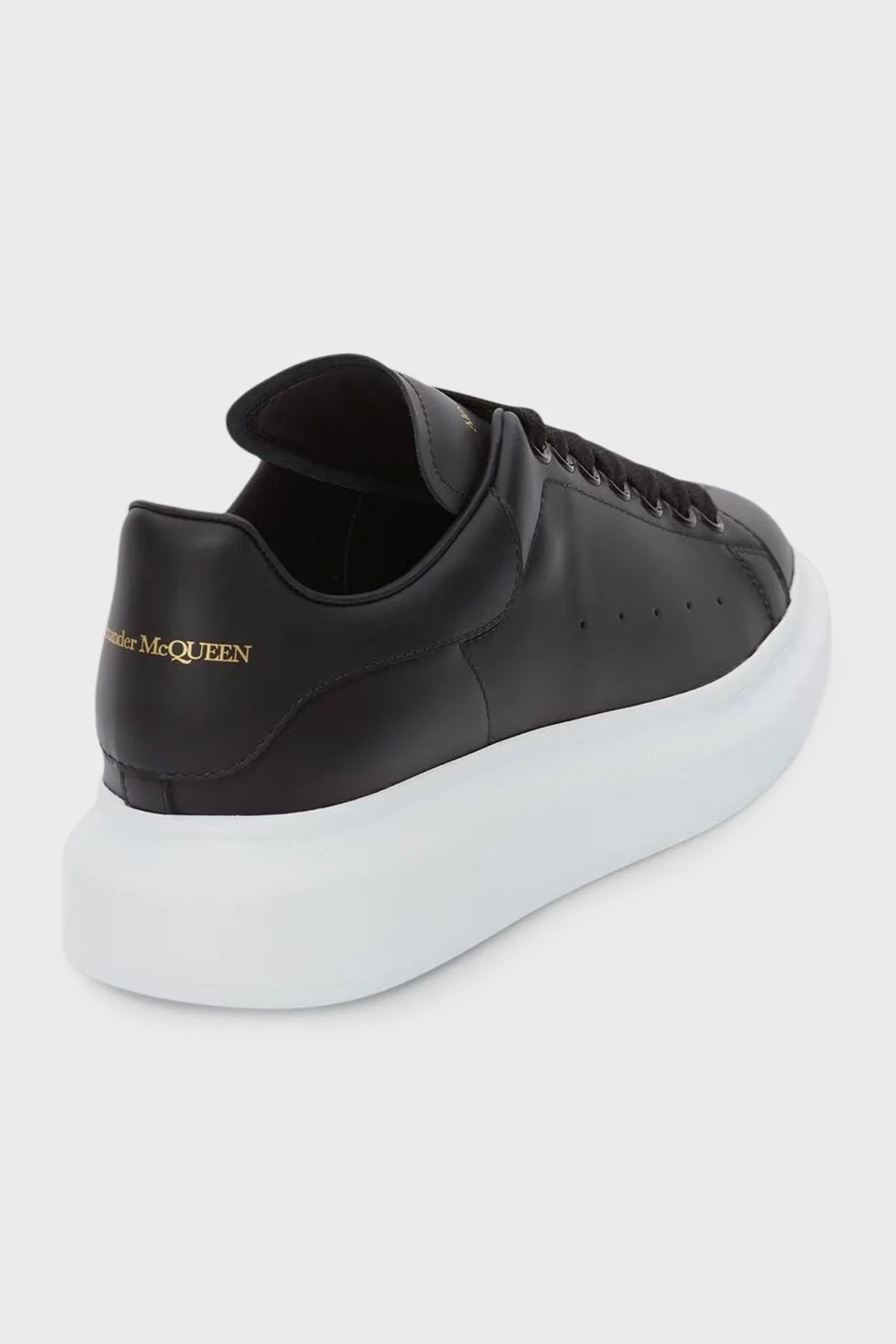 McQueen Hakiki Deri Kalın Tabanlı Sneaker Kadın Ayakkabı 553770 WIAIG 1002 SİYAH - 3