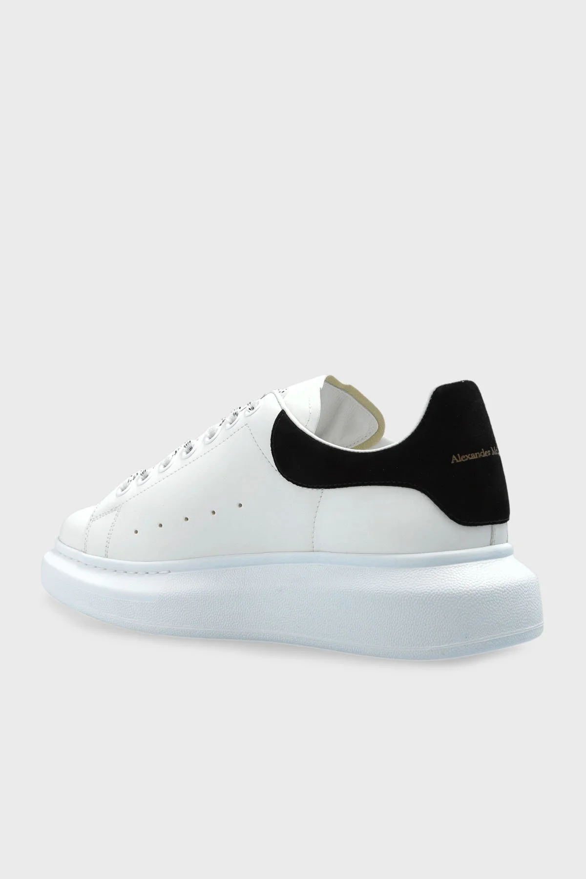 McQueen Kalın Tabanlı Deri Sneaker Kadın Ayakkabı 553770WIEF1 9061 BEYAZ-SİYAH - 5
