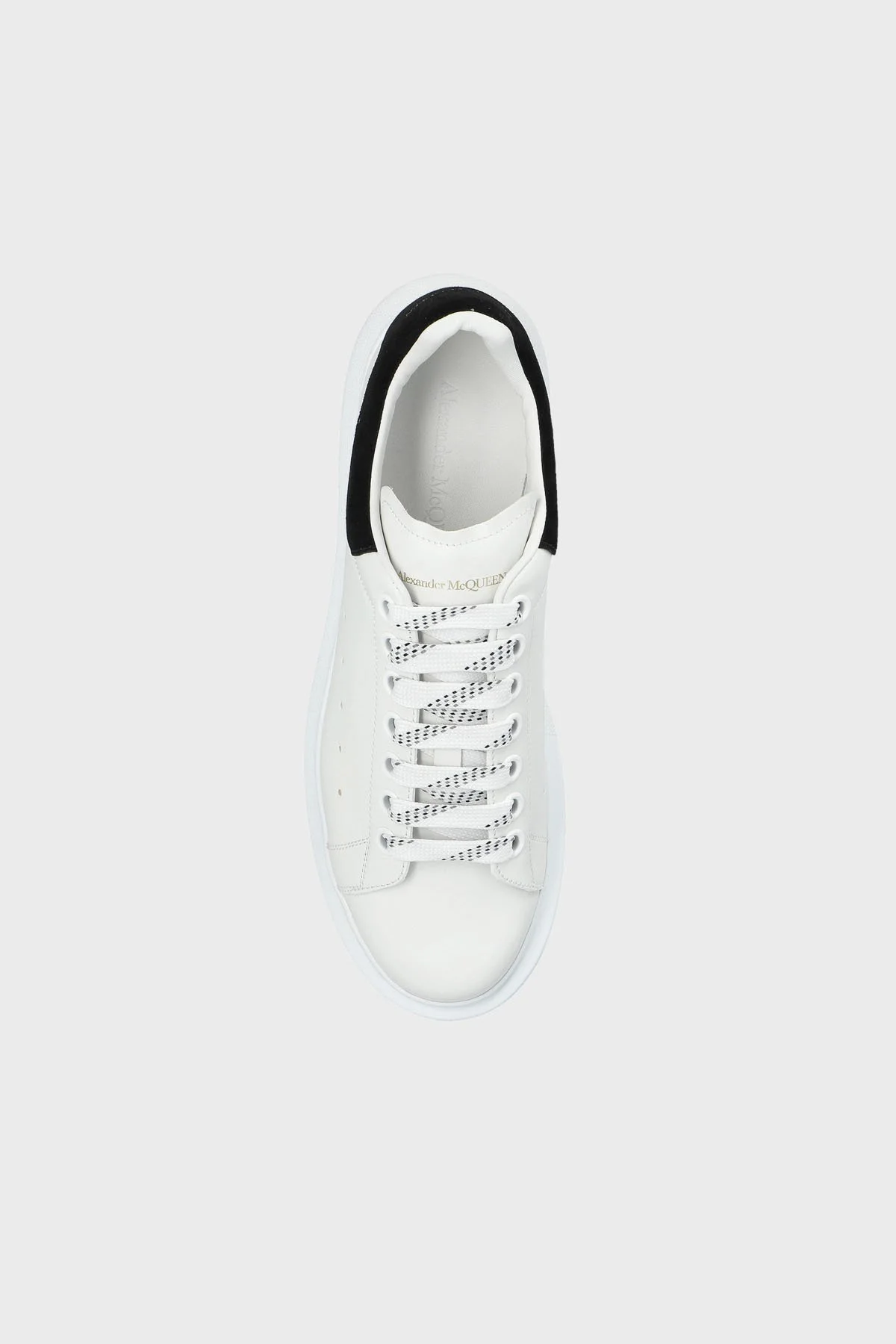 McQueen Kalın Tabanlı Deri Sneaker Kadın Ayakkabı 553770WIEF1 9061 BEYAZ-SİYAH - 6