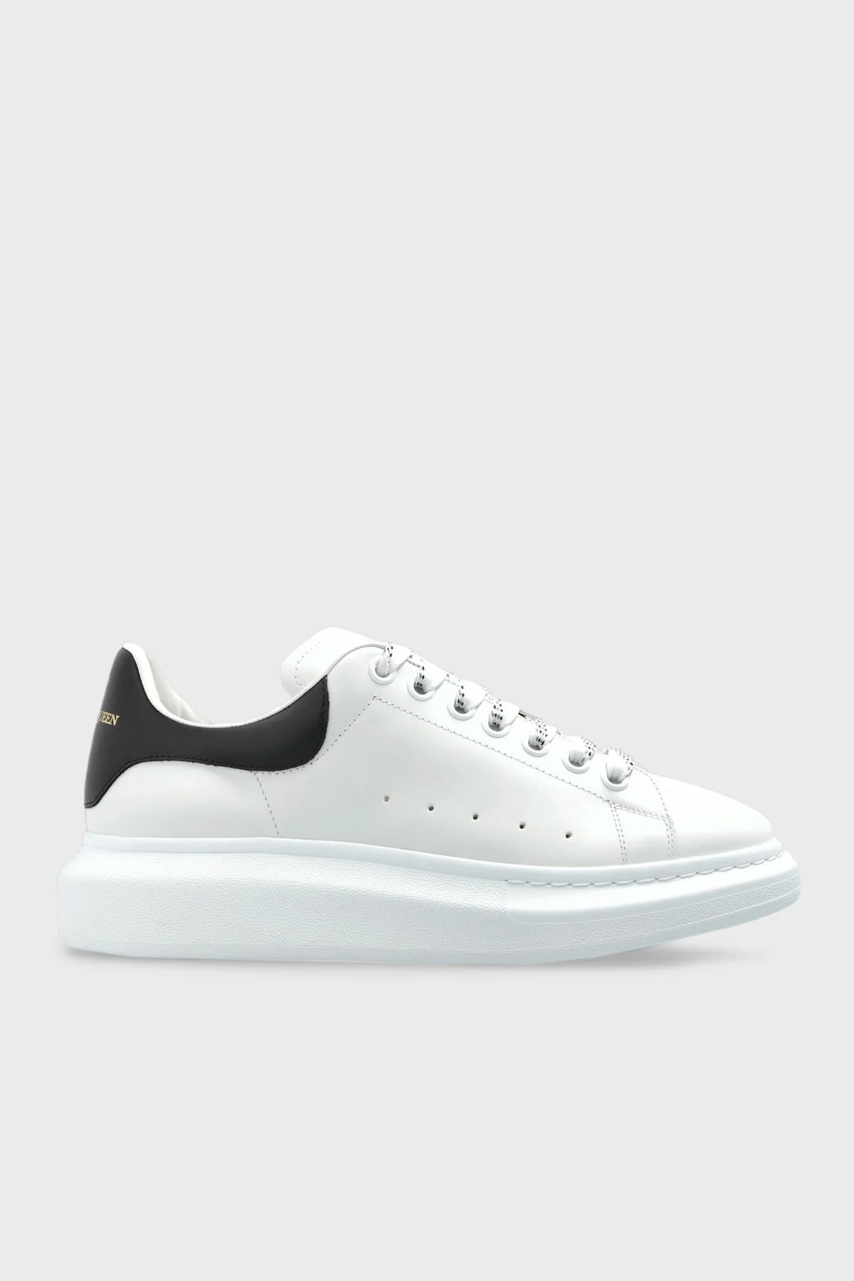 McQueen Logolu Deri Sneaker Erkek Ayakkabı 553680WIEEN 9061 BEYAZ-SİYAH - 7