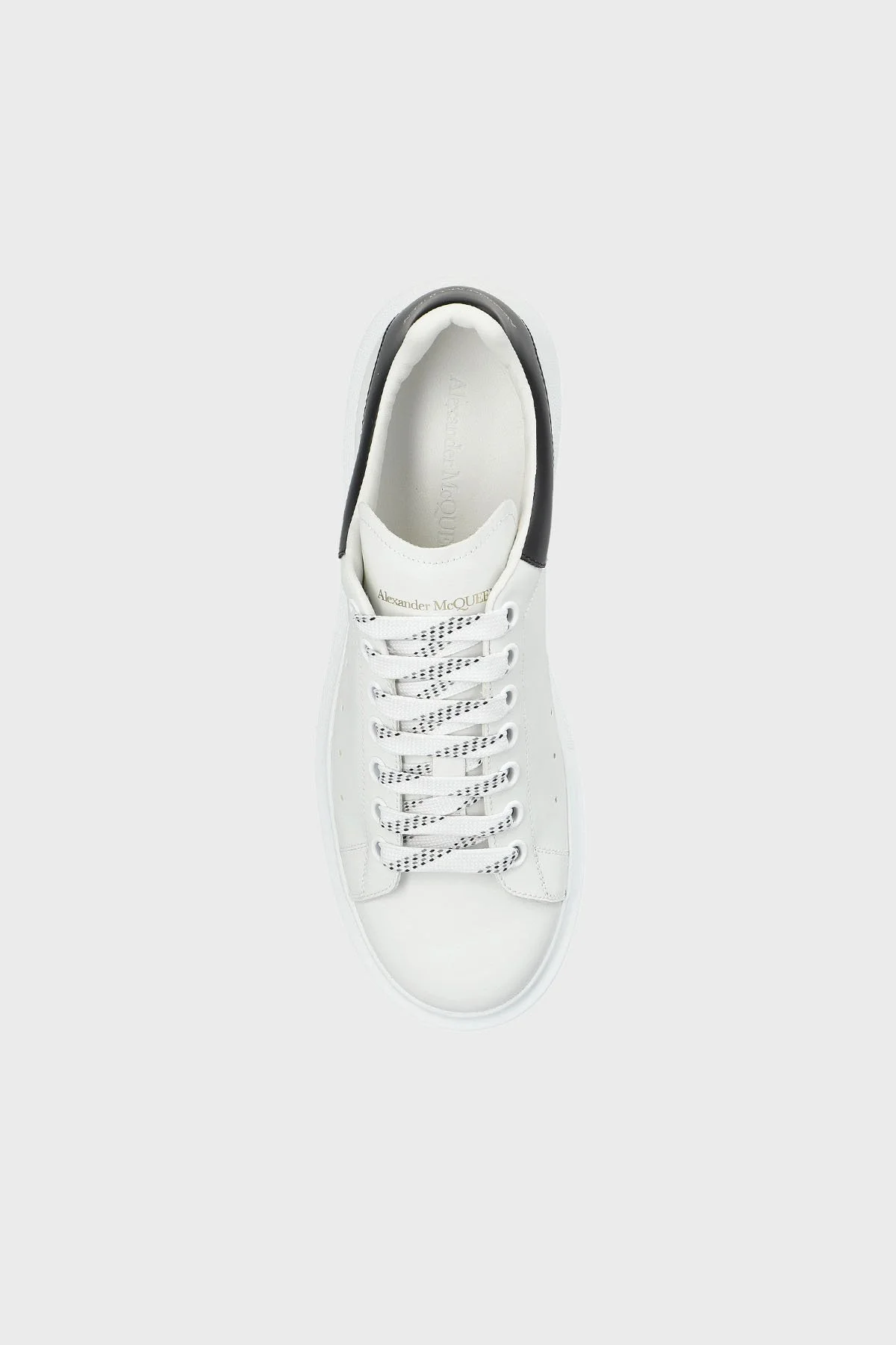 McQueen Logolu Deri Sneaker Erkek Ayakkabı 553680WIEEN 9061 BEYAZ-SİYAH - 11