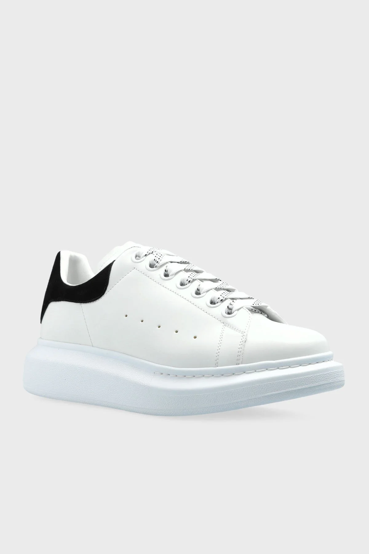 McQueen Logolu Hakiki Deri Kalın Taban Sneaker Kadın Ayakkabı 553770WIAIH 9061 BEYAZ - 4