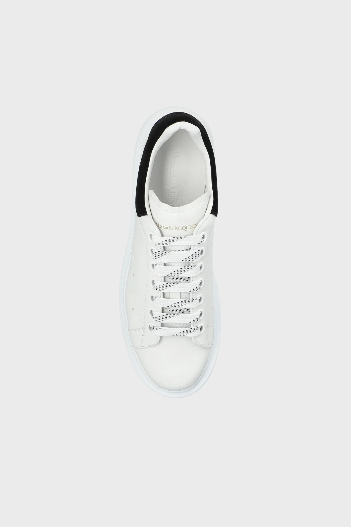 McQueen Logolu Hakiki Deri Kalın Taban Sneaker Kadın Ayakkabı 553770WIAIH 9061 BEYAZ - 5