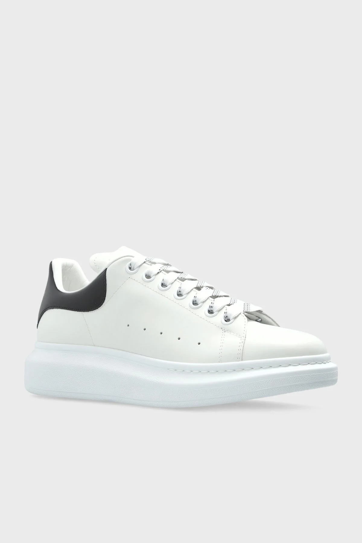 McQueen Logolu Hakiki Deri Kalın Taban Sneaker Erkek Ayakkabı 553680WIAIG 9061 BEYAZ - 3