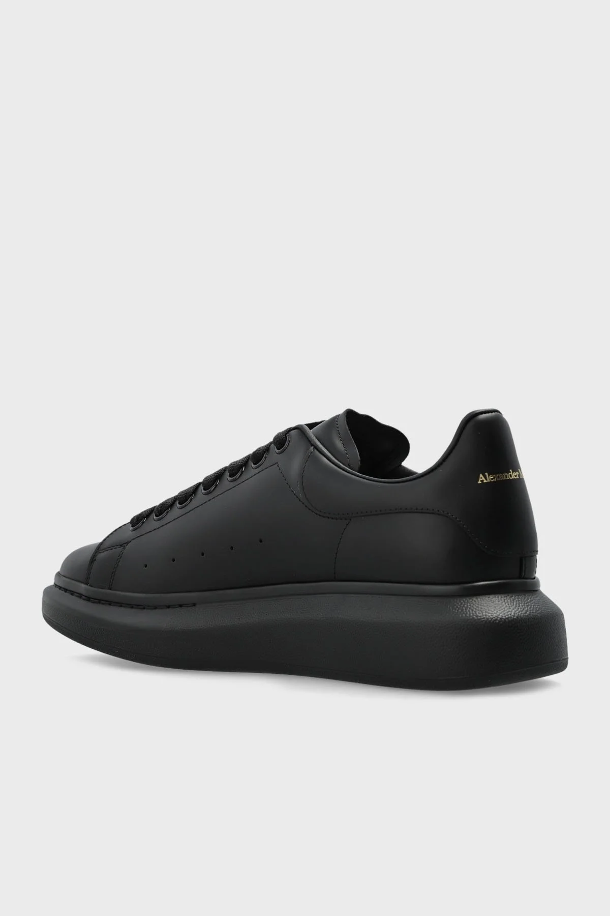 McQueen Logolu Hakiki Deri Kalın Taban Sneaker Erkek Ayakkabı 553680WWAAN 1002 SİYAH - 5