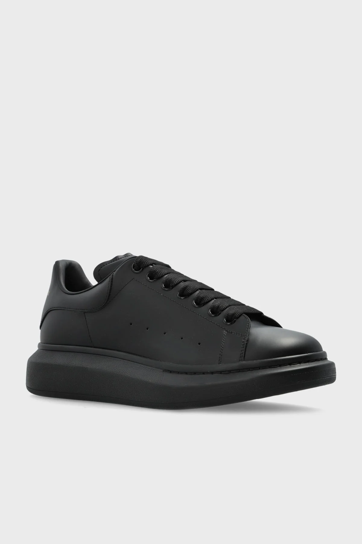 McQueen Logolu Hakiki Deri Kalın Taban Sneaker Erkek Ayakkabı 553680WWAAN 1002 Siyah - 3