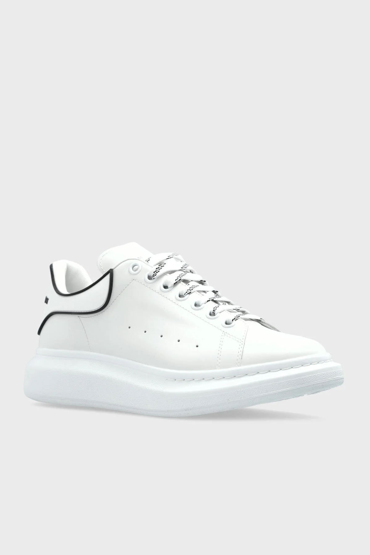 McQueen Logolu Hakiki Deri Kalın Taban Sneaker Erkek Ayakkabı 625156WIAII 9074 BEYAZ - 3