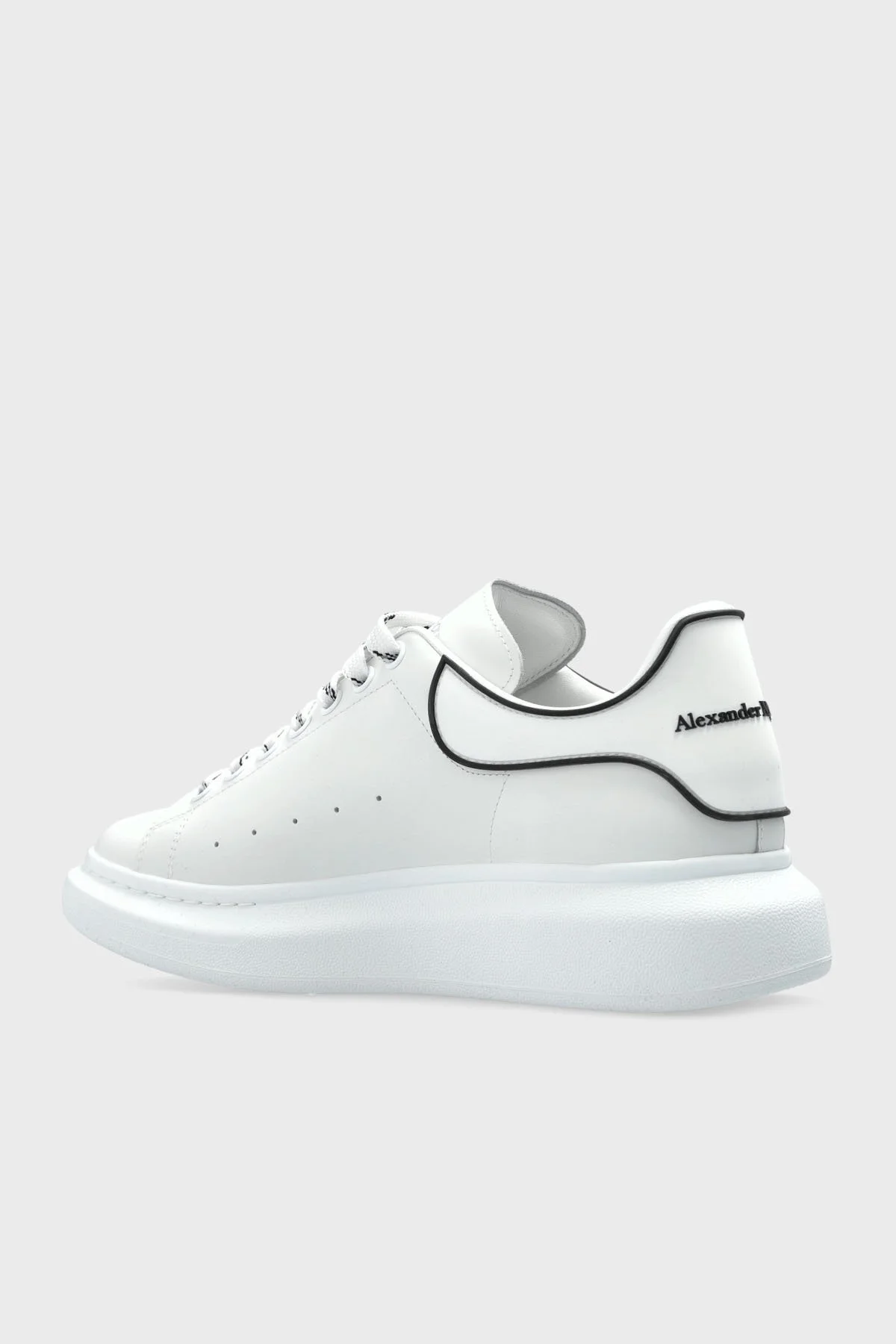 McQueen Logolu Hakiki Deri Kalın Taban Sneaker Erkek Ayakkabı 625156WIAII 9074 BEYAZ - 5