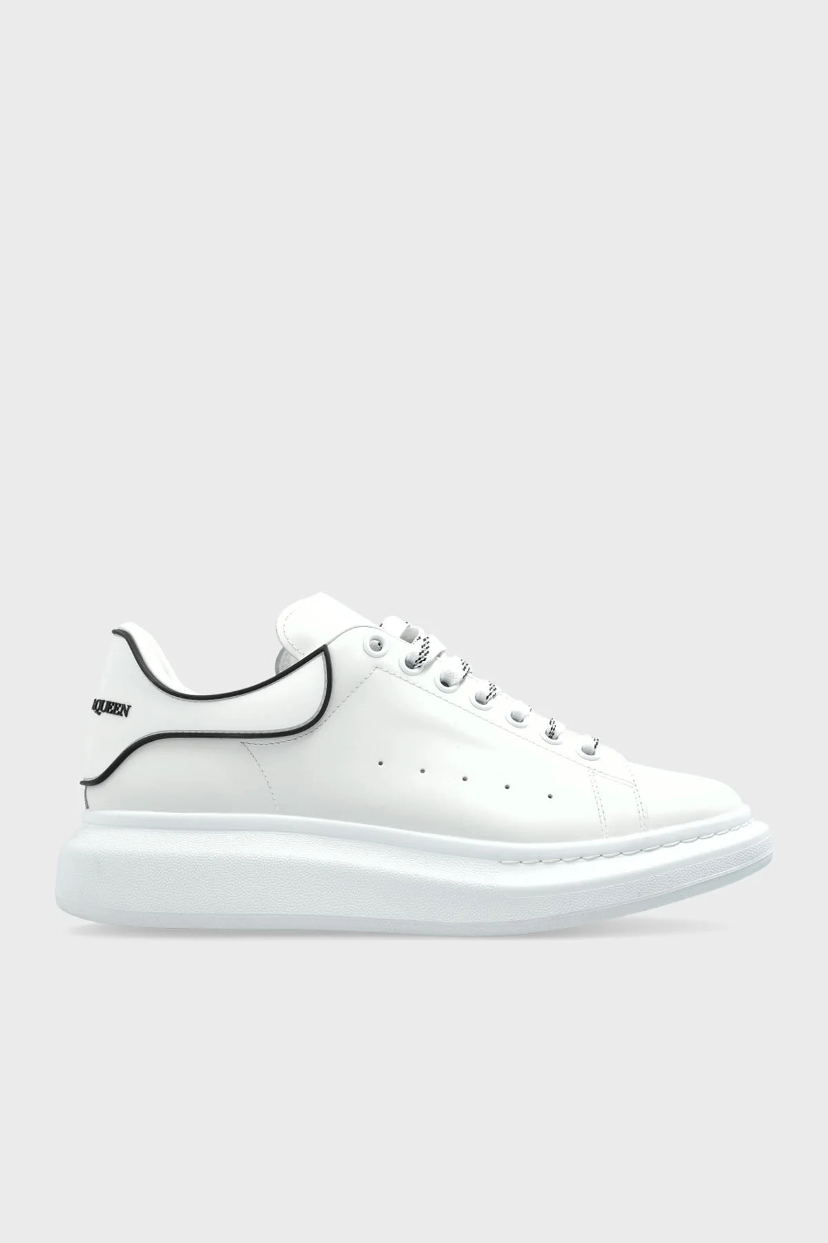 McQueen Logolu Hakiki Deri Kalın Taban Sneaker Erkek Ayakkabı 625156WIAII 9074 BEYAZ - 1