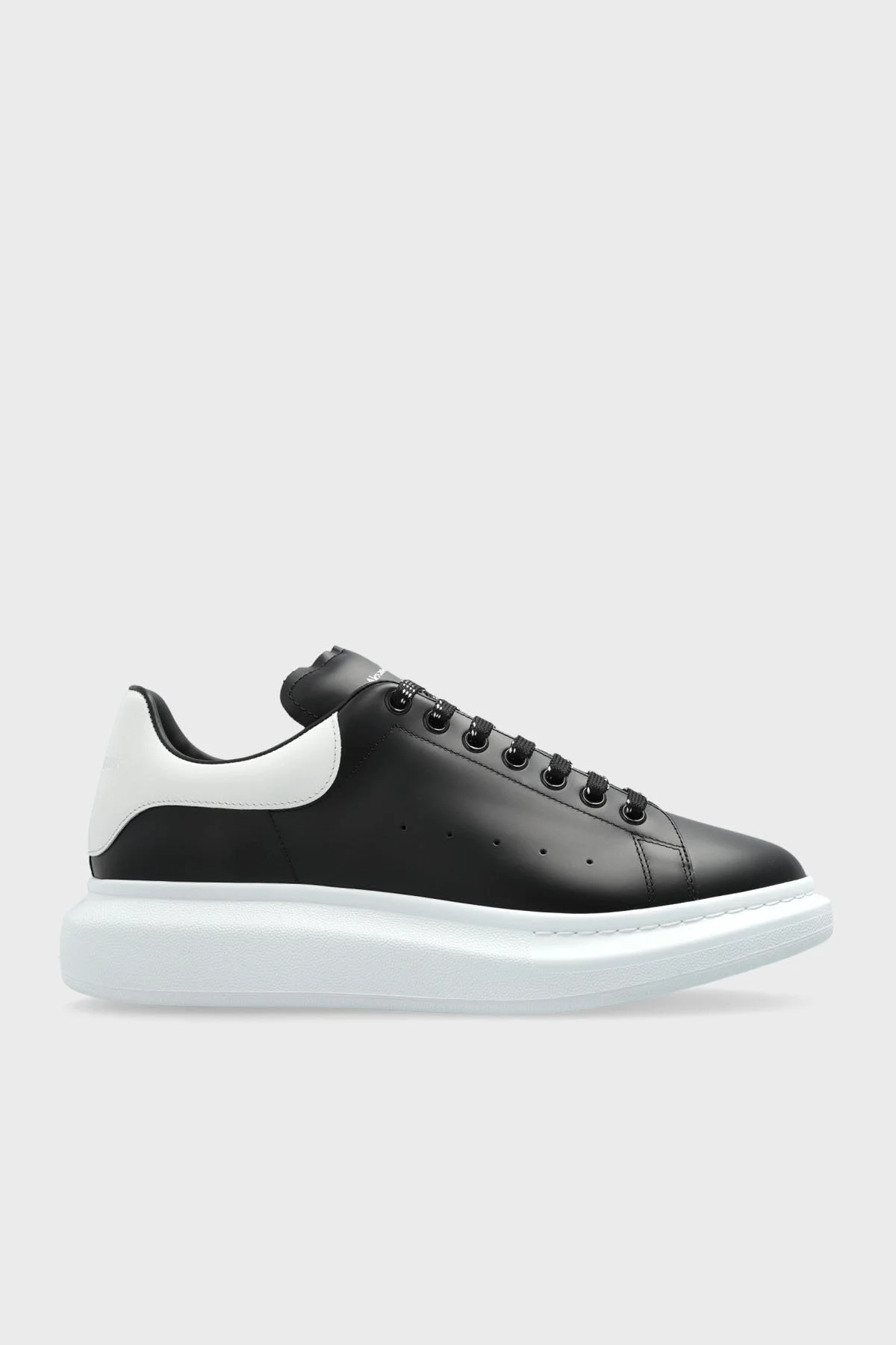 McQueen Logolu Hakiki Deri Sneaker Erkek Ayakkabı 553680 WIAIG 1070 SİYAH-BEYAZ - 1