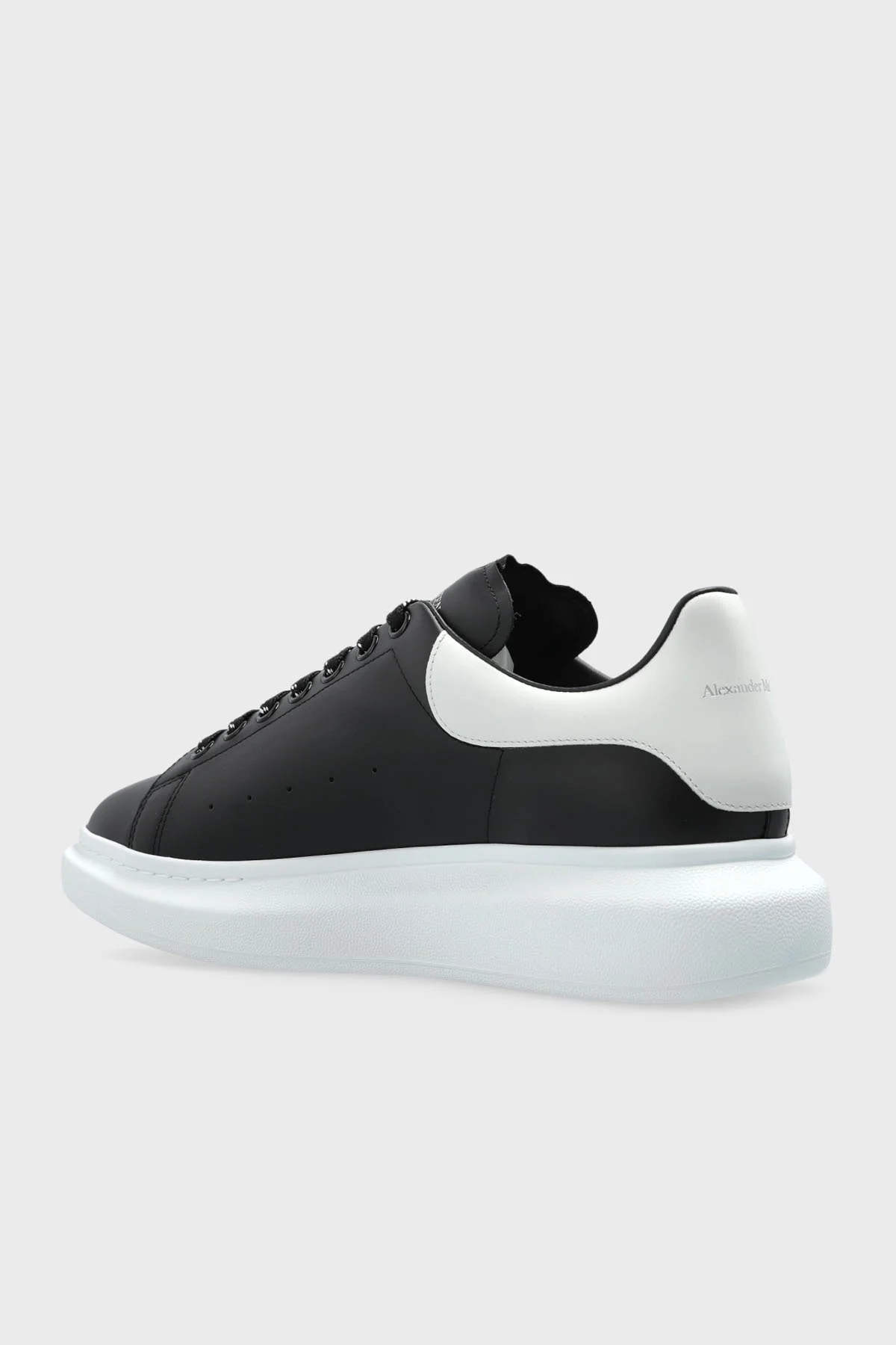 McQueen Logolu Hakiki Deri Sneaker Erkek Ayakkabı 553680 WIAIG 1070 SİYAH-BEYAZ - 3