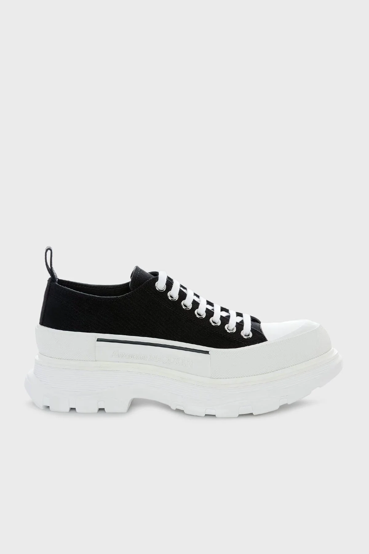 McQueen Pamuklu Kalın Tabanlı Sneaker Erkek Ayakkabı 705660W4AAQ 1070 SİYAH - 1