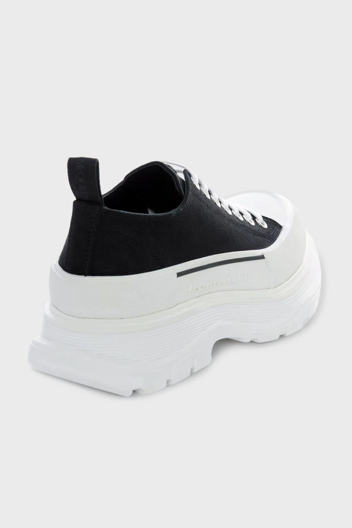 McQueen Pamuklu Kalın Tabanlı Sneaker Erkek Ayakkabı 705660W4AAQ 1070 SİYAH - 3