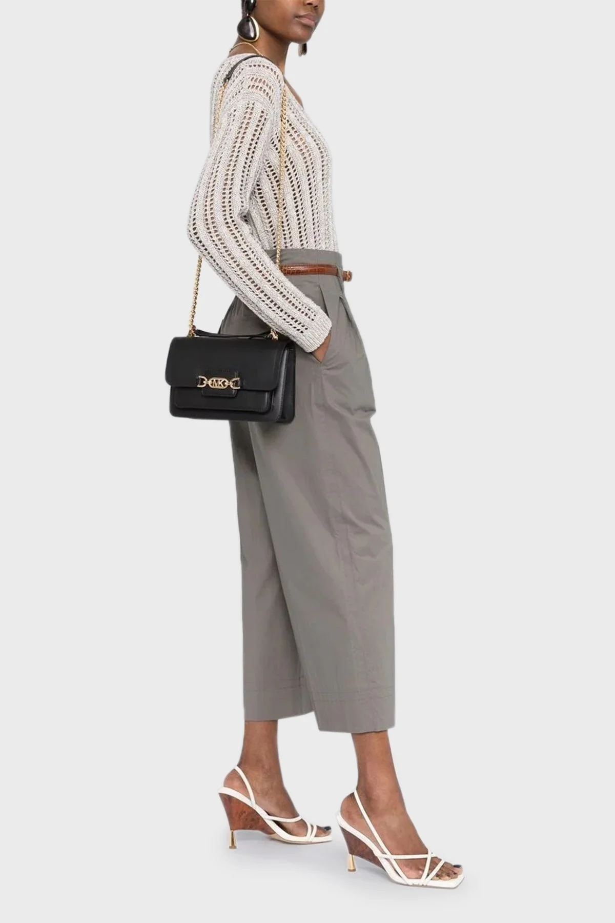 Michael Kors % 100 Deri Ayarlanabilir Omuz Askılı 30S2G7HL3L001 Bayan Çanta 30S2G7HL3L 001 SİYAH - 2