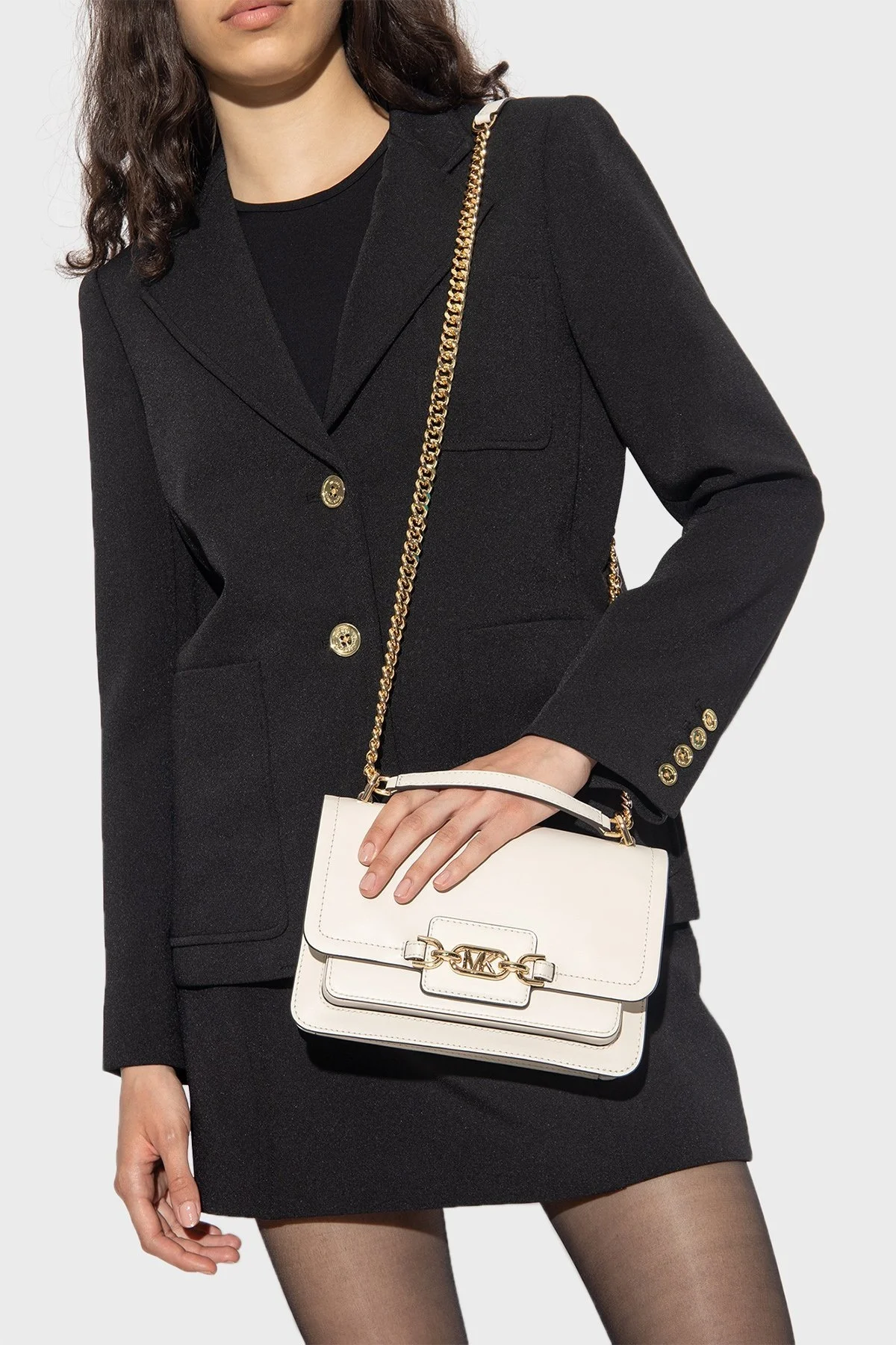 Michael Kors % 100 Deri Ayarlanabilir Omuz Askılı 30S2G7HL3L289 Bayan Çanta 30S2G7HL3L 289 KREM - 2