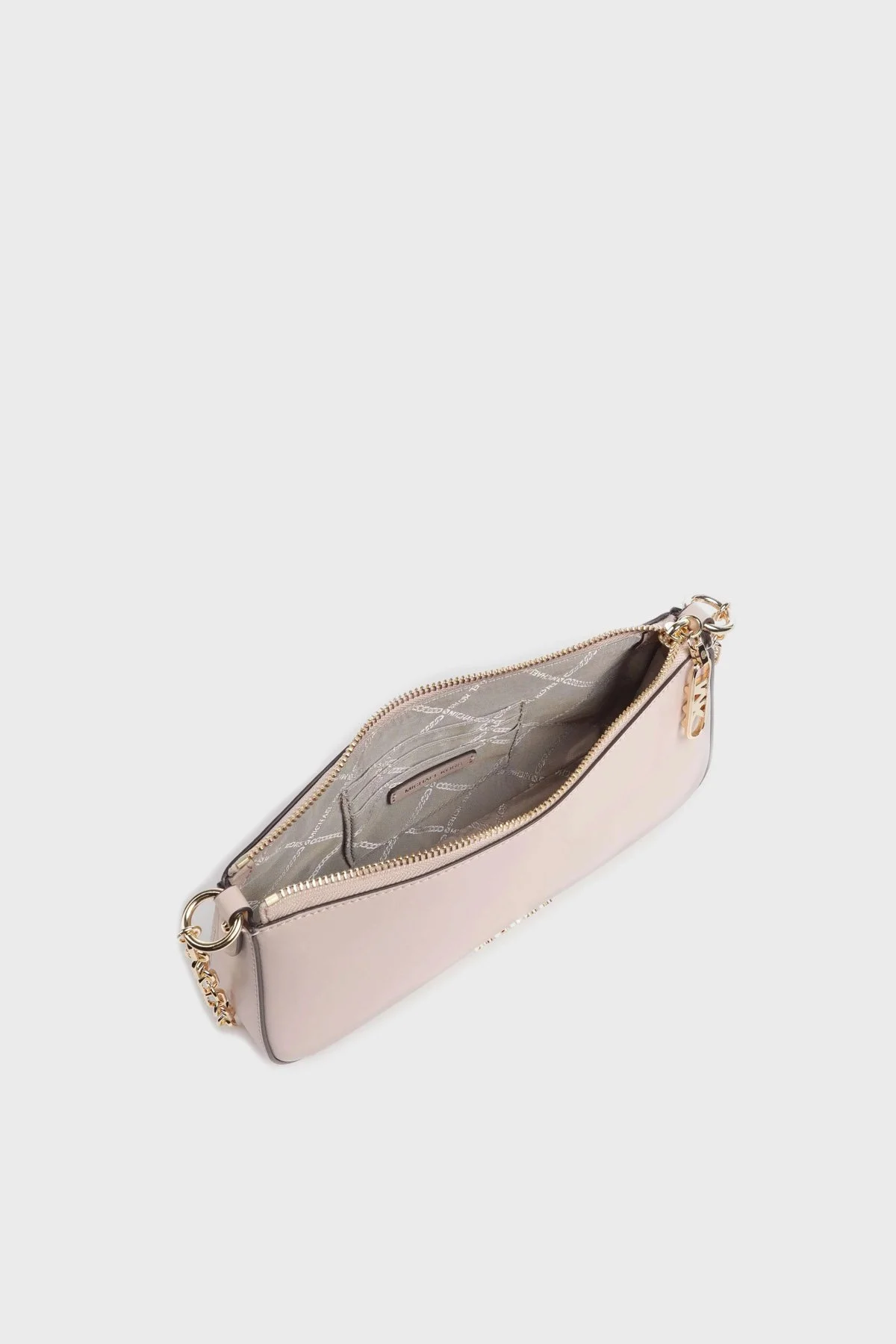 Michael Kors % 100 Deri Logolu Zincir Askılı 32H3G8EW6L187 Kadın Çanta 32H3G8EW6L 187 PUDRA - 3