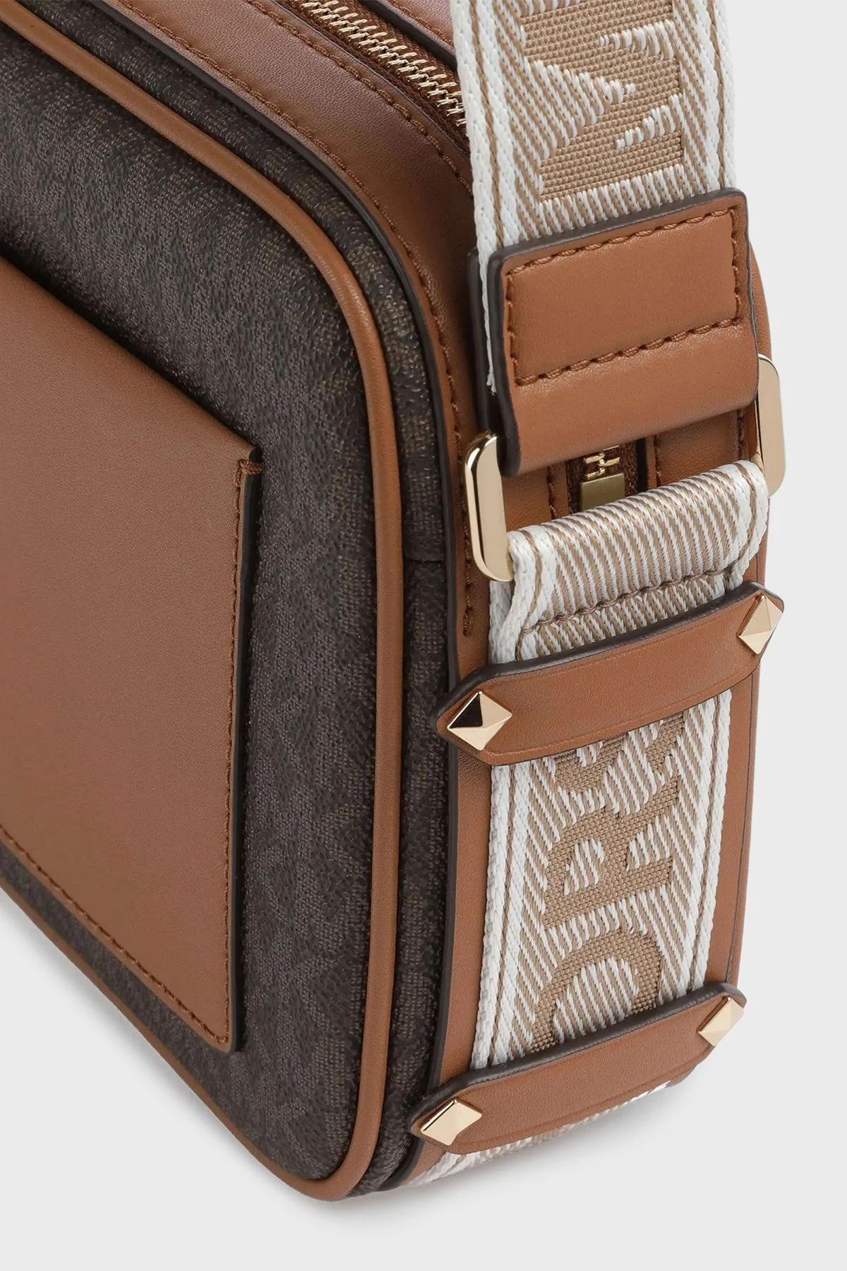 Michael Kors 4G Logo Baskılı Ayarlanabilir Askılı 32R5G5VC9B252 Kadın Çanta 32R5G5VC9B 252 Kahve - 6