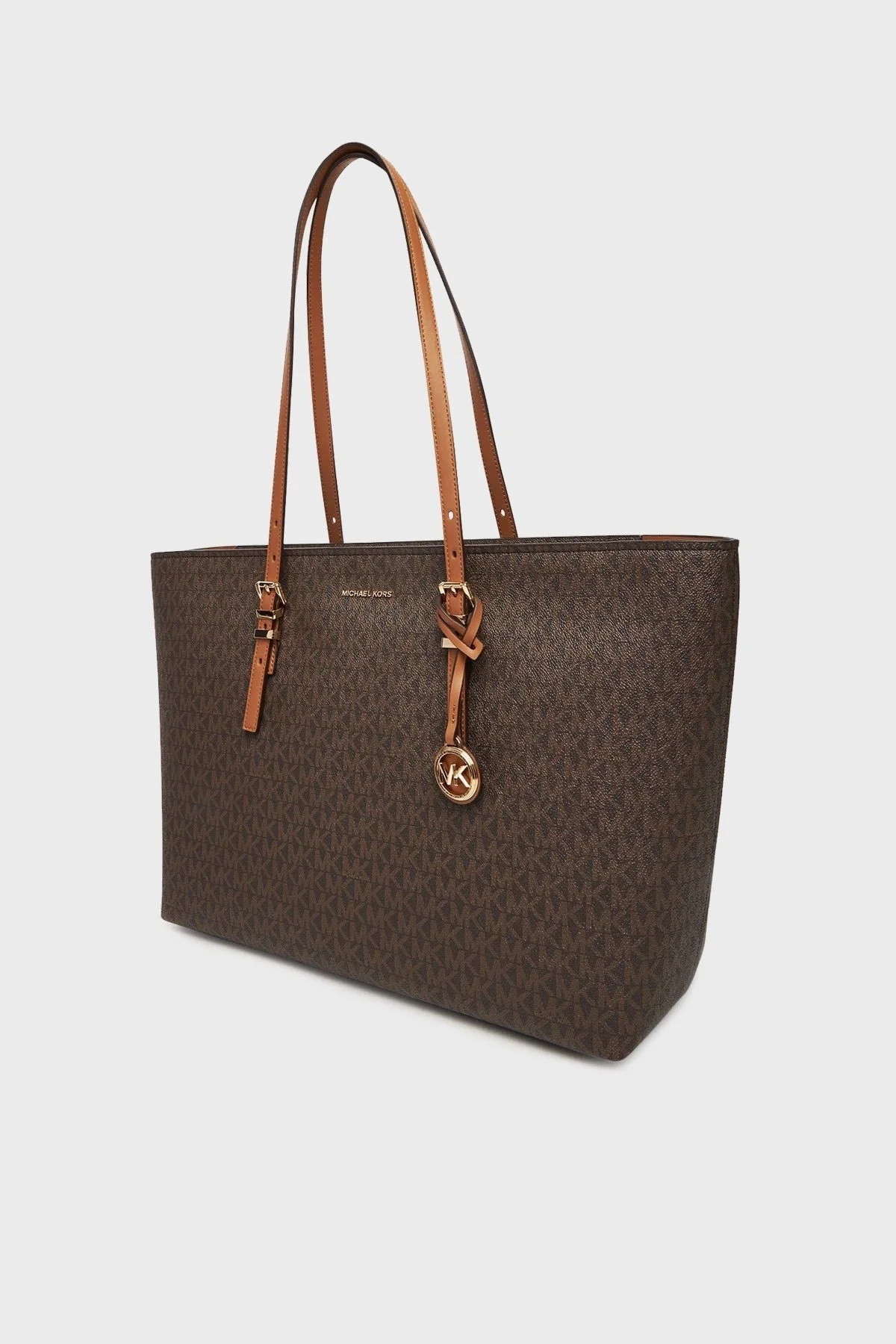 Michael Kors 4G Logo Baskılı Ayarlanabilir Tutma Saplı Büyük Tote 30T5GQNT9B252 Bayan Çanta 30T5GQNT9B 252 KAHVE - 4