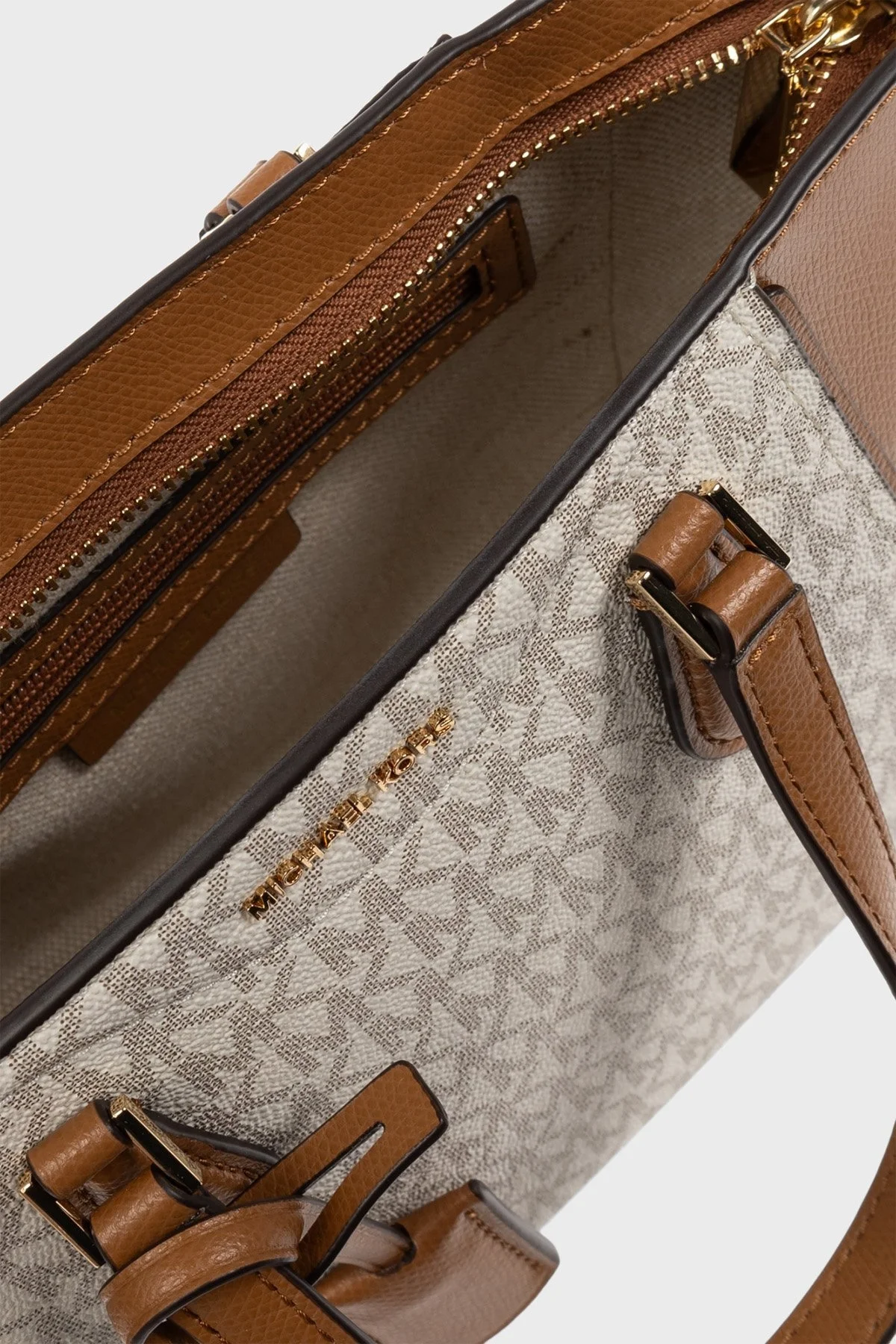 Michael Kors 4G Logo Baskılı Çıkarılabiilir Askılı 32F4GTBC1B149 Bayan Çanta 32F4GTBC1B 149 EKRU - 5