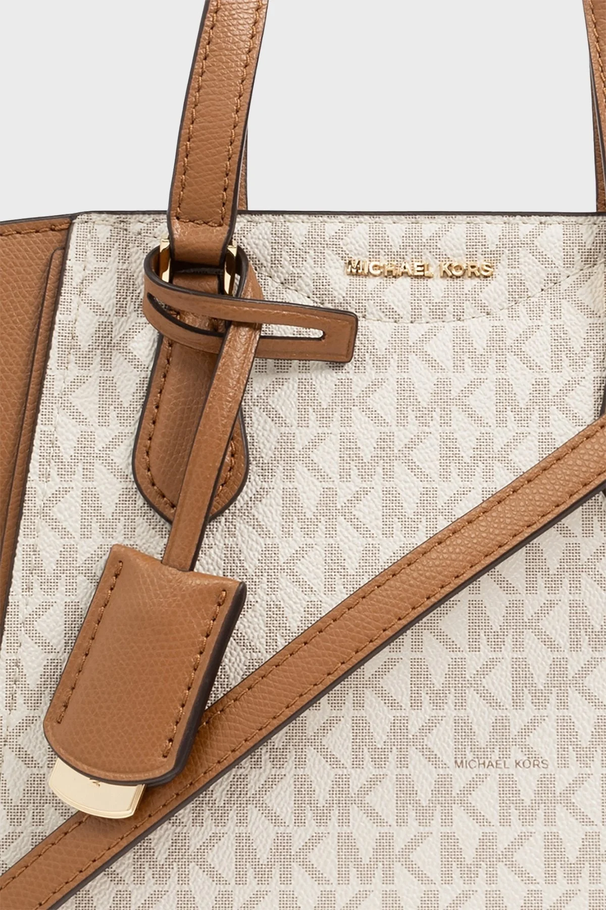 Michael Kors 4G Logo Baskılı Çıkarılabiilir Askılı 32F4GTBC1B149 Bayan Çanta 32F4GTBC1B 149 EKRU - 6