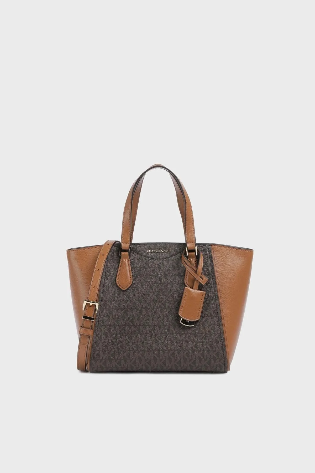 Michael Kors 4G Logo Baskılı Çıkarılabiilir Askılı 32F4GTBC1B252 Bayan Çanta 32F4GTBC1B 252 KAHVE - 1