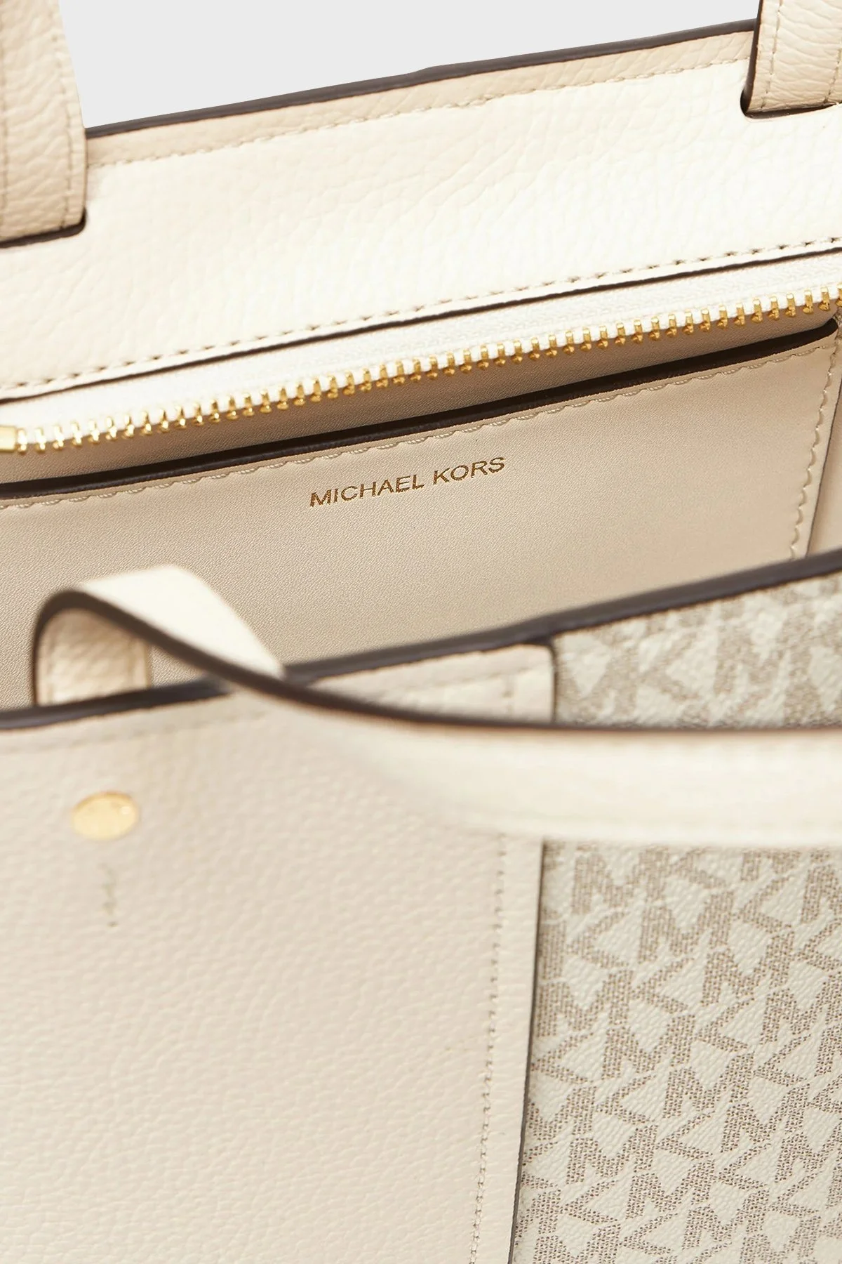 Michael Kors 4G Logo Baskılı Çıkarılabilir Askılı Medium 32T5GFFC1B132 Bayan Çanta 32T5GFFC1B 132 EKRU - 5