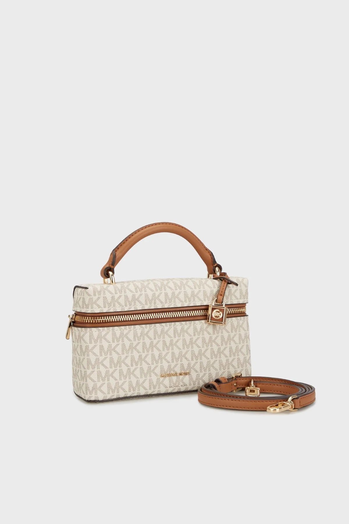 Michael Kors 4G Logo Baskılı Çıkarılabilir Askılı Small 32F5GQ1C0B149 Bayan Çanta 32F5GQ1C0B 149 EKRU - 3