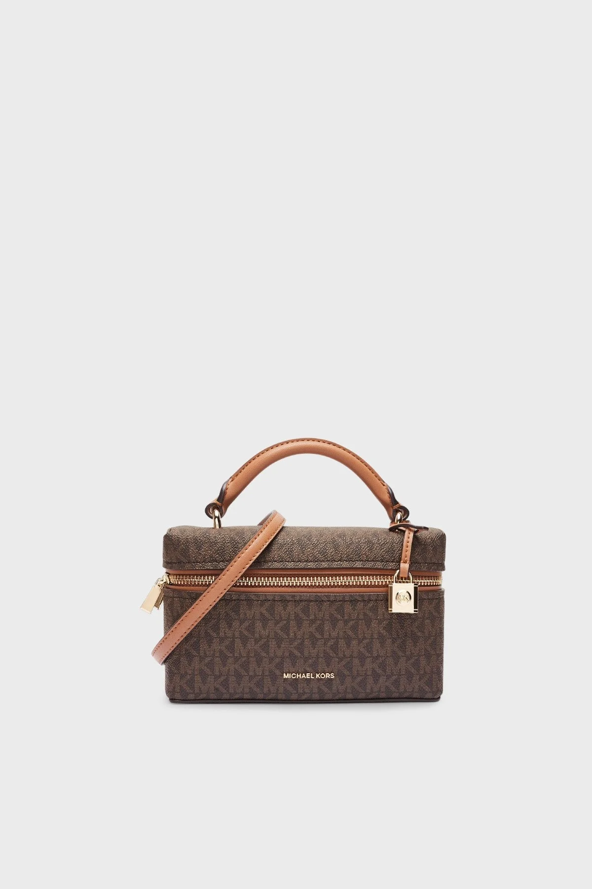 Michael Kors 4G Logo Baskılı Çıkarılabilir Askılı Small 32F5GQ1C0B252 Bayan Çanta 32F5GQ1C0B 252 KAHVE - 1