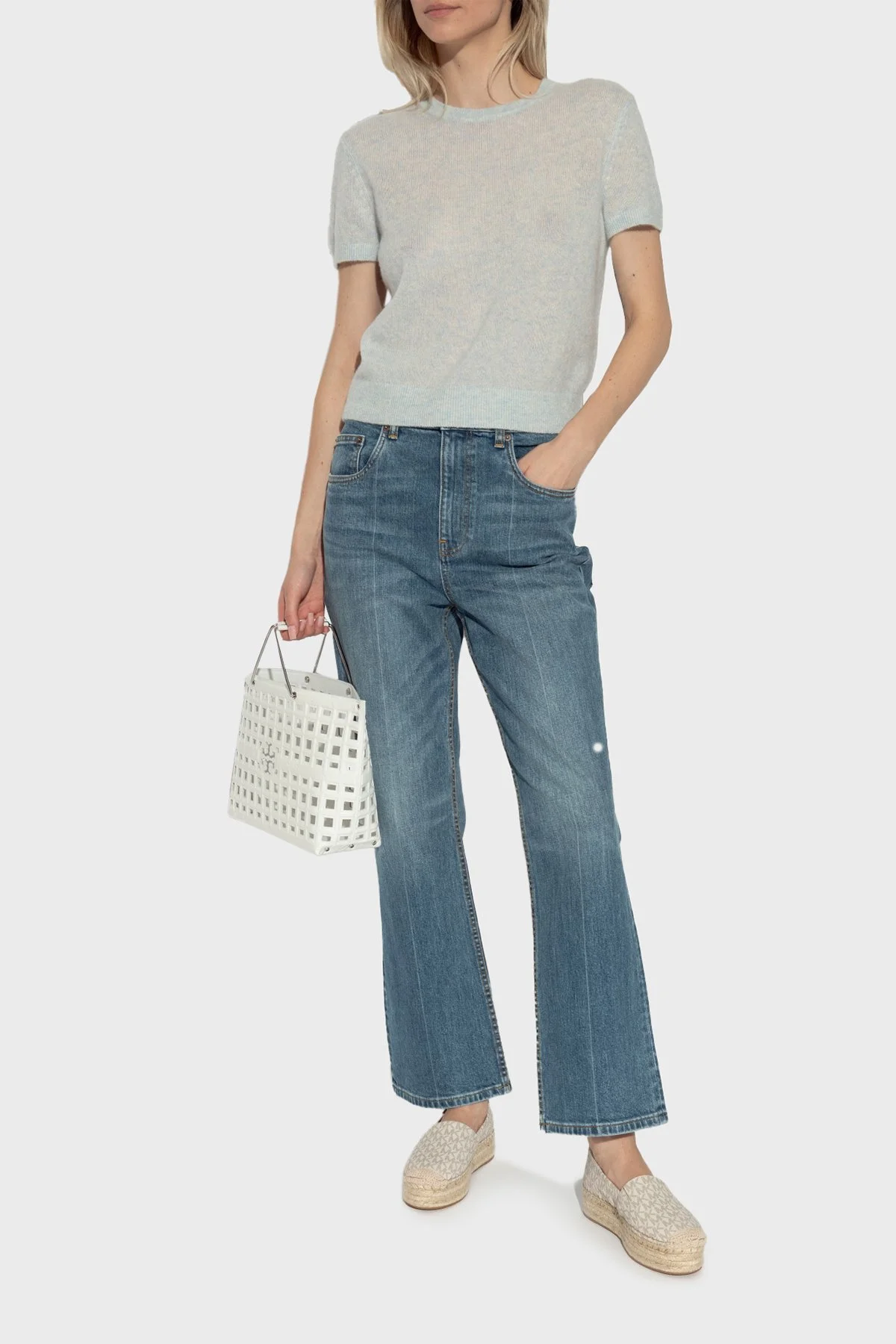 Michael Kors 4G Logo Baskılı Platform Taban 40S5LYFP1B150 Kadın Espadril 40S5LYFP1B 150 EKRU - 3