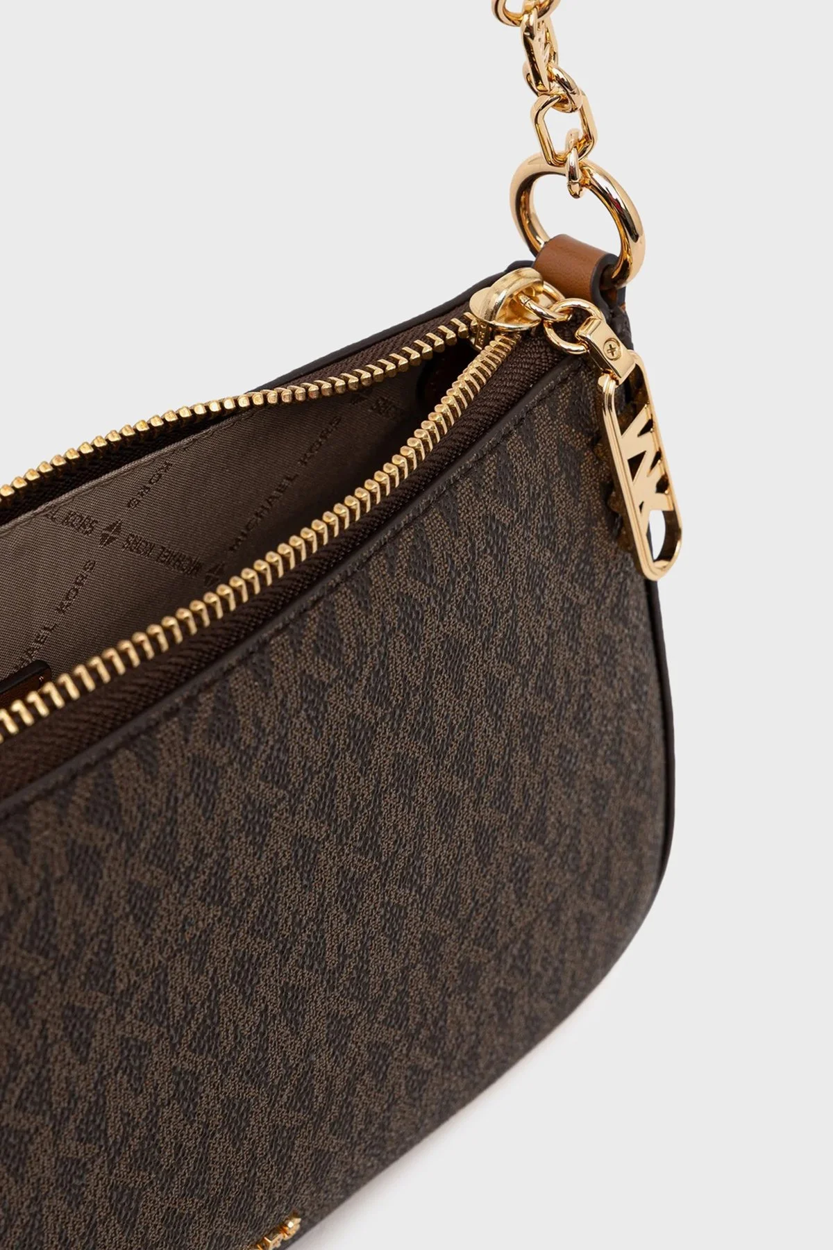 Michael Kors 4G Logo Baskılı Zincir Askılı Medium 32S5G8EW6B252 Kadın Çanta 32S5G8EW6B 252 Kahve - 3