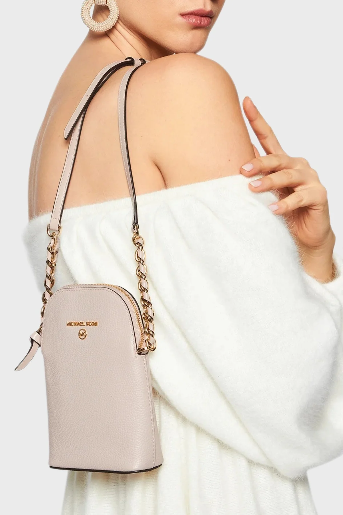 Michael Kors Ayarlanabilir Askılı 32T0GT9C1L187 Bayan Telefon Çantası 32T0GT9C1L 187 PUDRA - 2