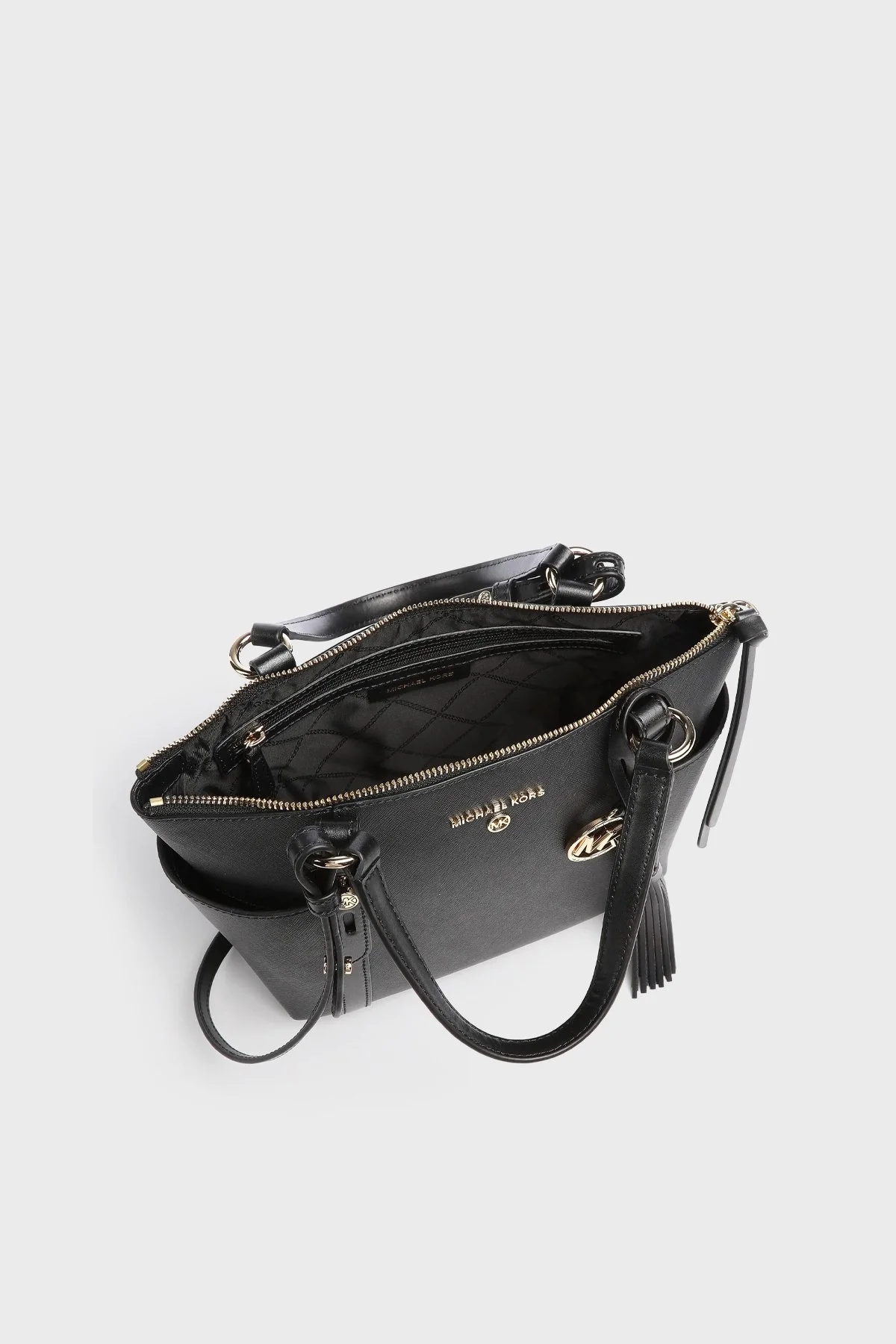 Michael Kors Ayarlanabilir ve Çıkarılabilir Uzatma Askılı Hakiki Deri Sullivan Bayan Çanta 30T0GNXT1L 001 SİYAH - 4