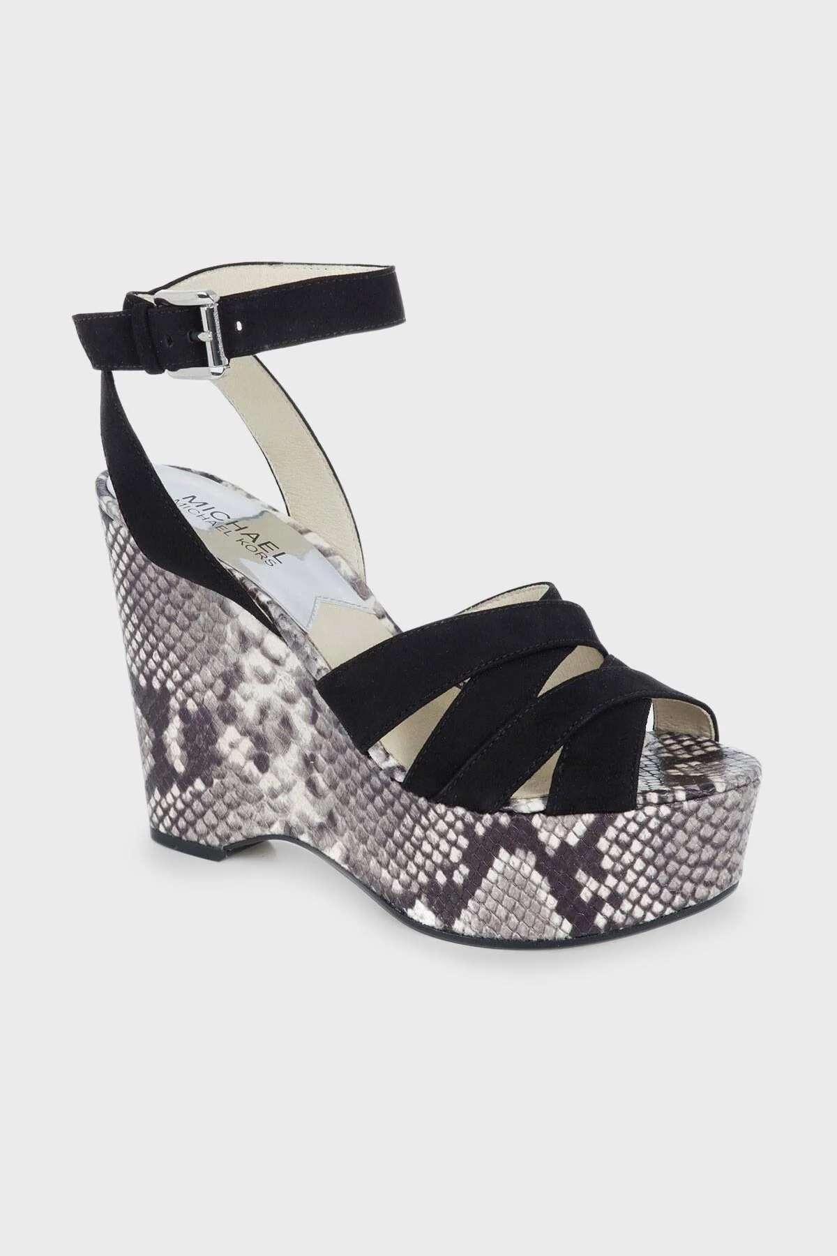 Michael Kors Bantlı Dolgu Topuklu Bayan Ayakkabı ZOX5Y6240R6MGMA2SCBLKNAT SİYAH - 1