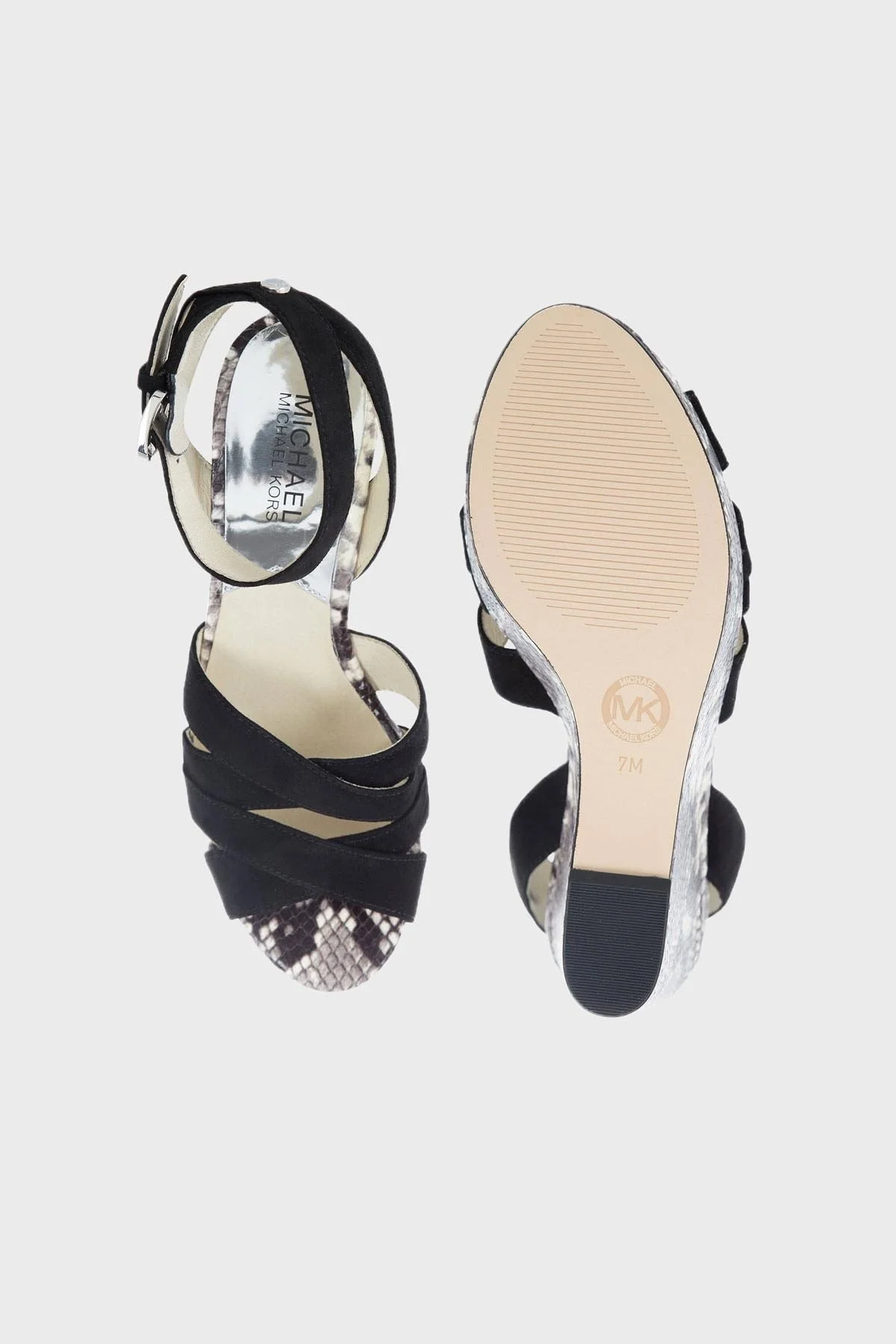 Michael Kors Bantlı Dolgu Topuklu Bayan Ayakkabı ZOX5Y6240R6MGMA2SCBLKNAT SİYAH - 4
