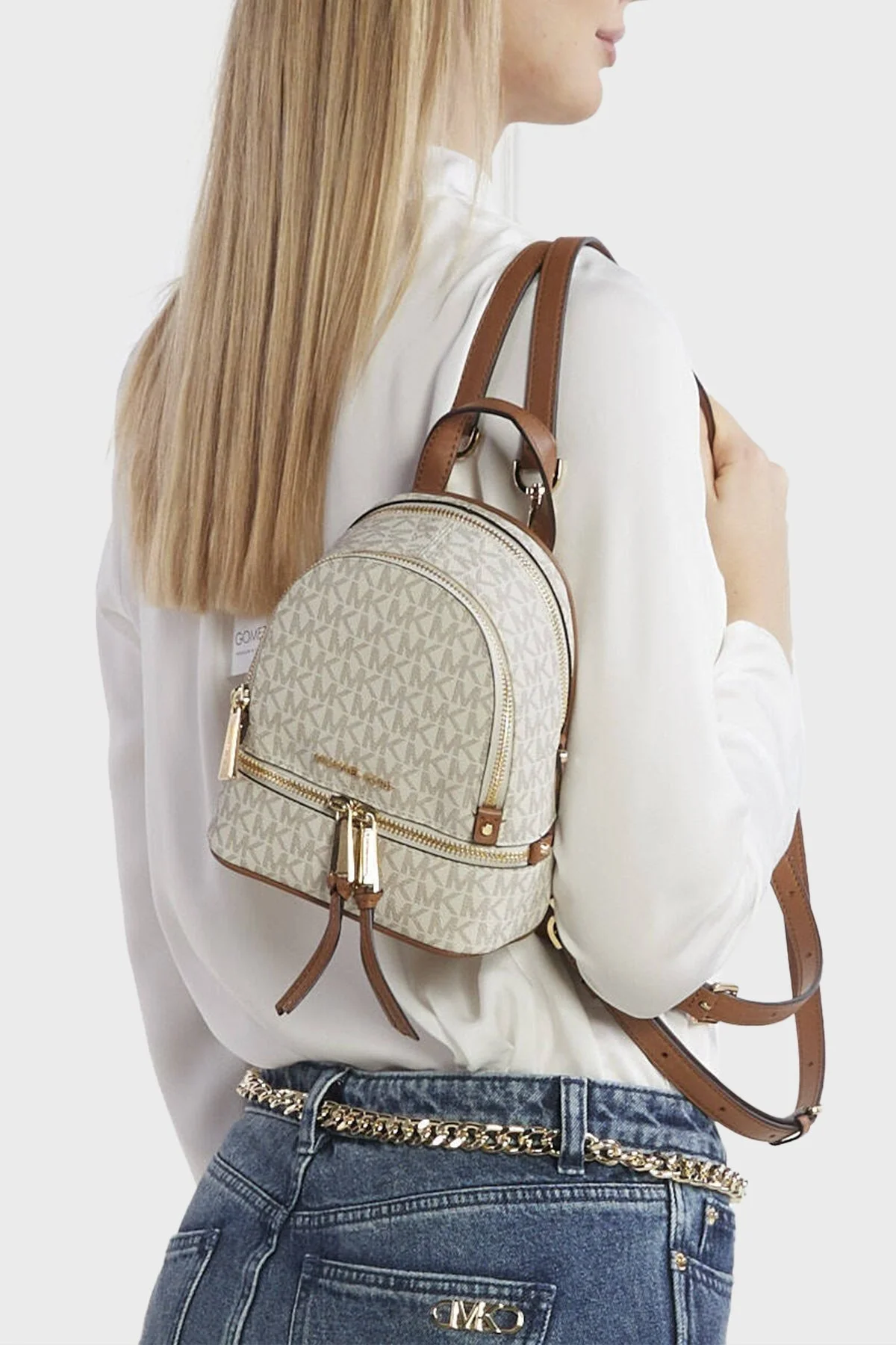 Michael Kors Çıkarılabilir Askılı 30S7GEZB1V150 Bayan Sırt Çantası 30S7GEZB1V 150 EKRU - 2