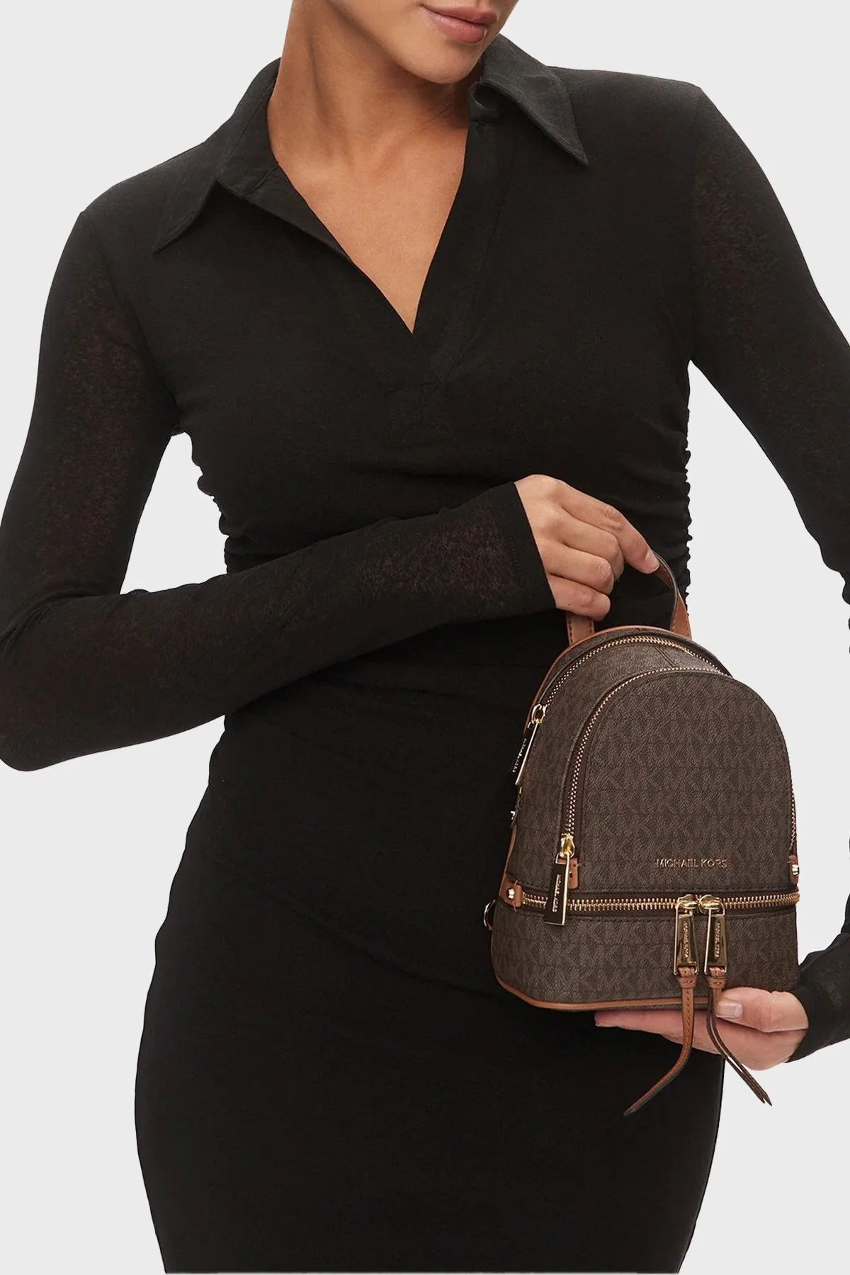 Michael Kors Çıkarılabilir Askılı 30S7GEZB1V200 Bayan Sırt Çantası 30S7GEZB1V 200 KAHVE - 2