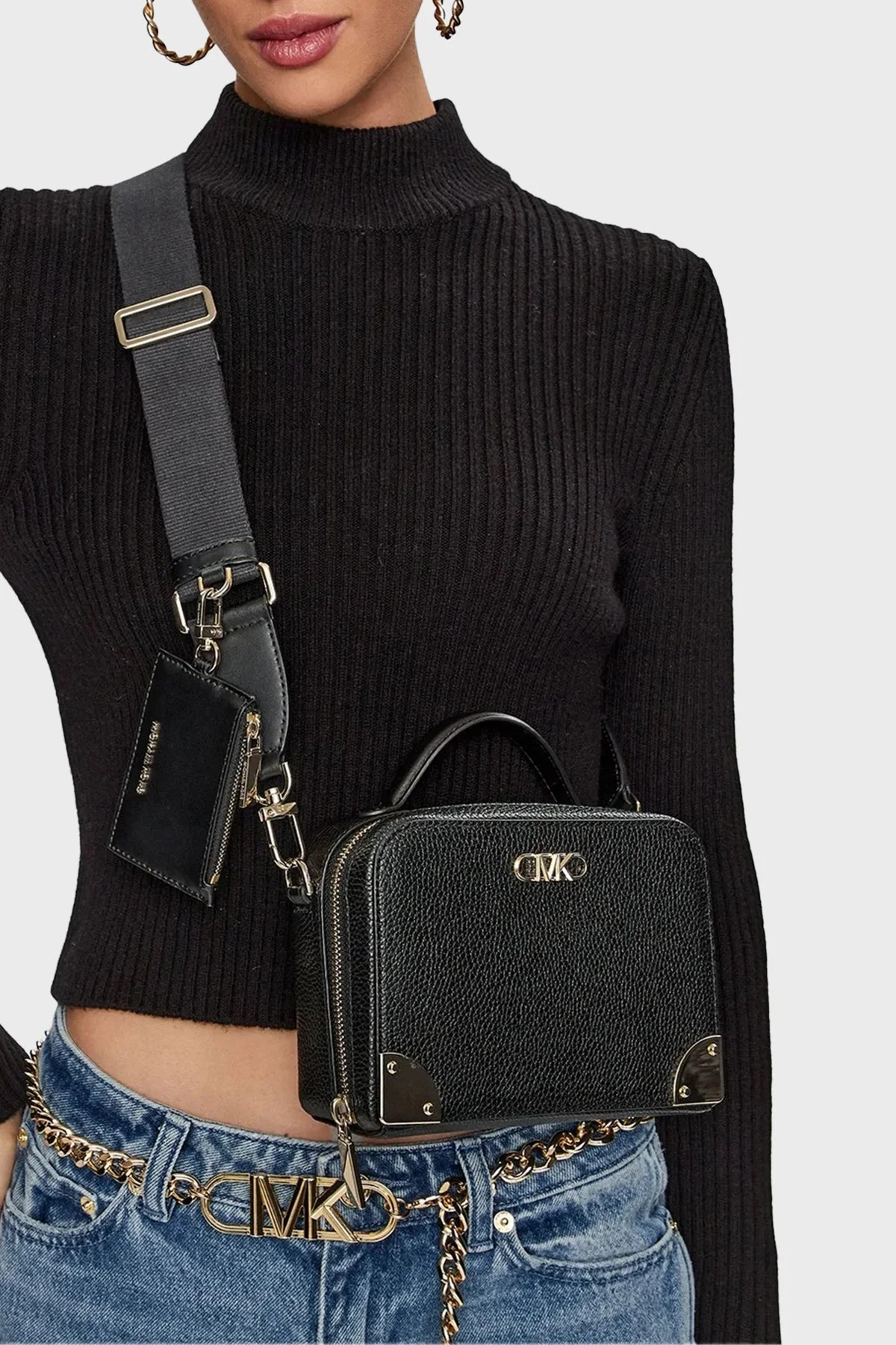 Michael Kors Çıkarılabilir Omuz Askılı 32F3G9EC5L001 Bayan Çanta 32F3G9EC5L 001 SİYAH - 2