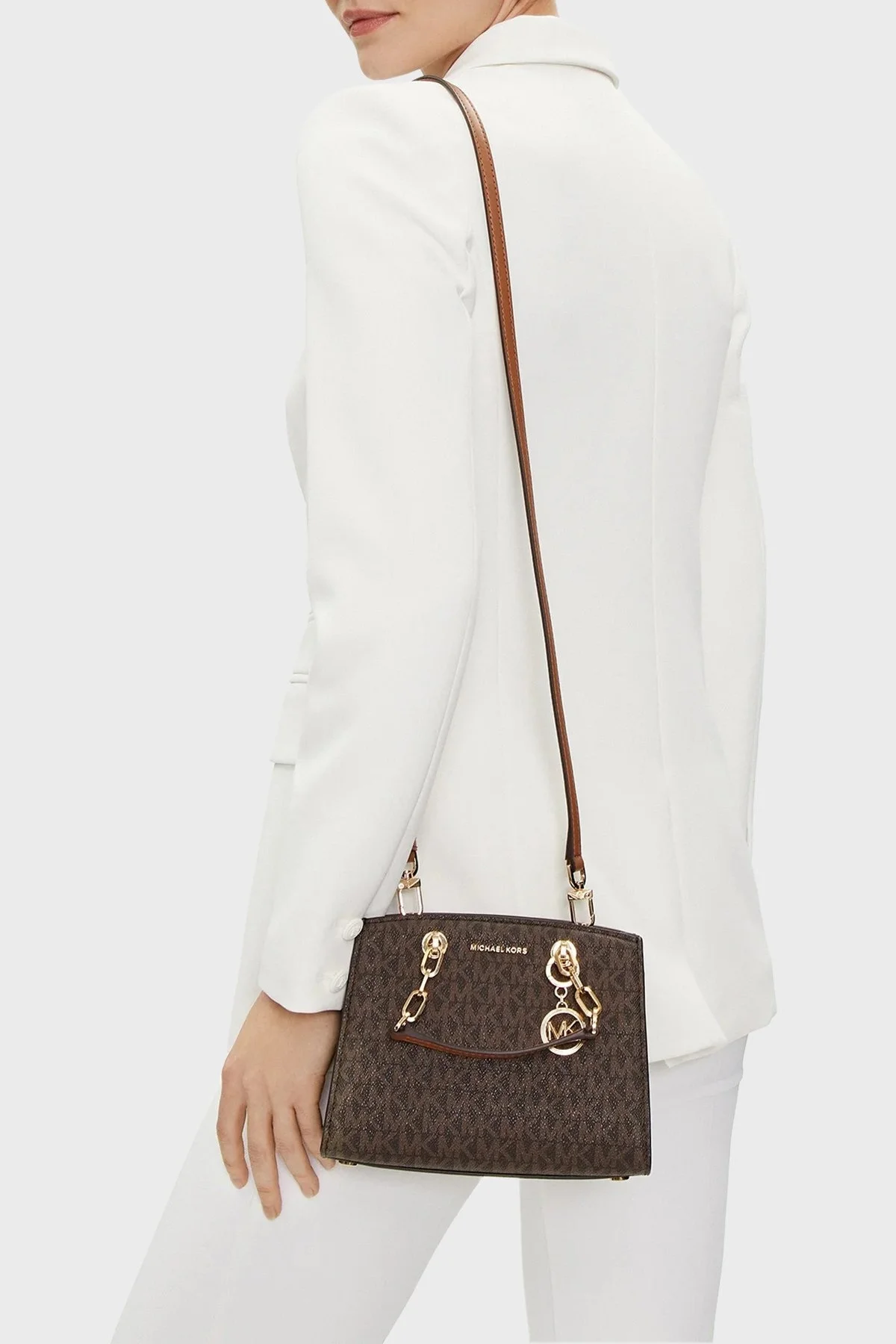 Michael Kors Çıkarılabilir Omuz Askılı 32S4GCYC1B252 Bayan Çanta 32S4GCYC1B 252 KAHVE - 2