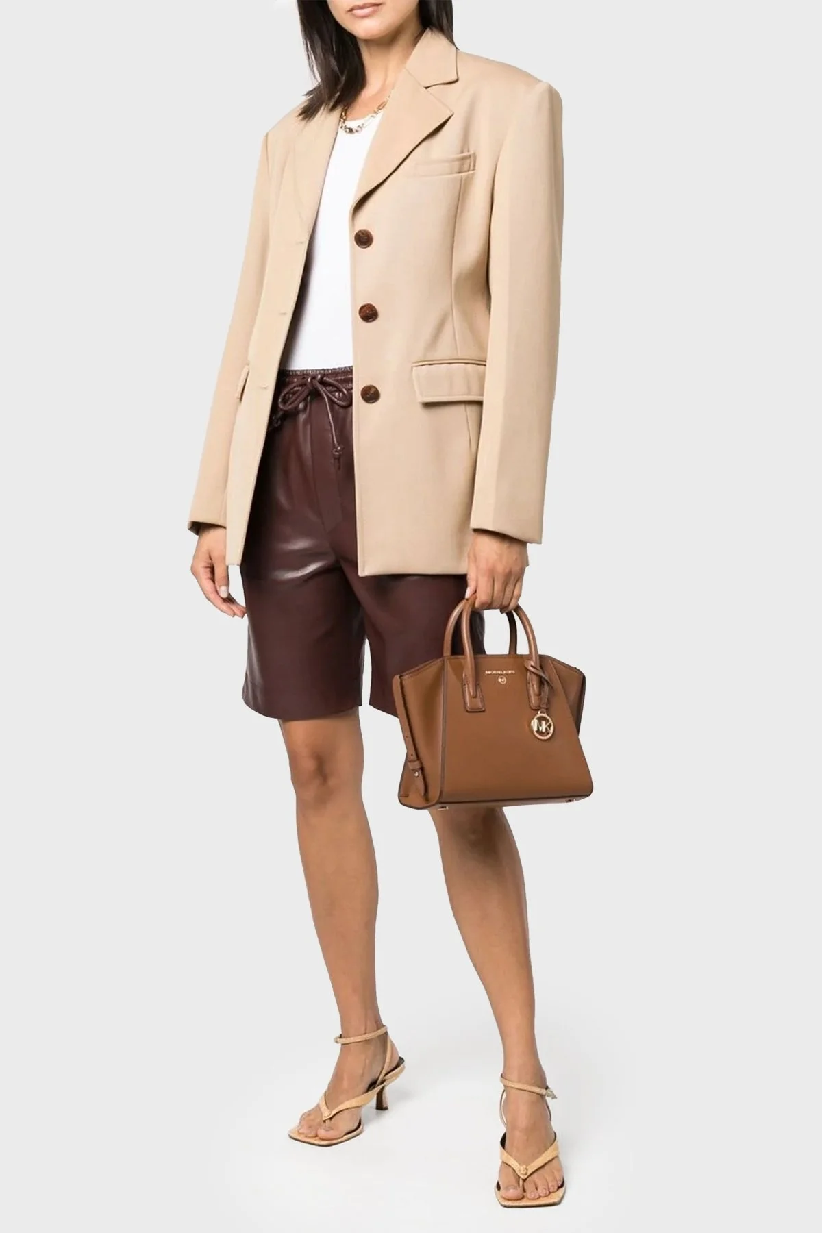 Michael Kors Çıkarılabilir Omuz Askılı Hakiki Deri 30H1G4VS5L230 Bayan Çanta 30H1G4VS5L 230 TABA - 2