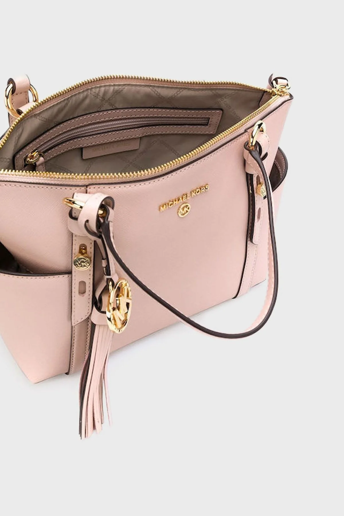 Michael Kors Çıkarılabilir Uzatma Askılı Hakiki Deri 30T0GNXT1L187 Bayan Çanta 30T0GNXT1L 187 PUDRA - 4