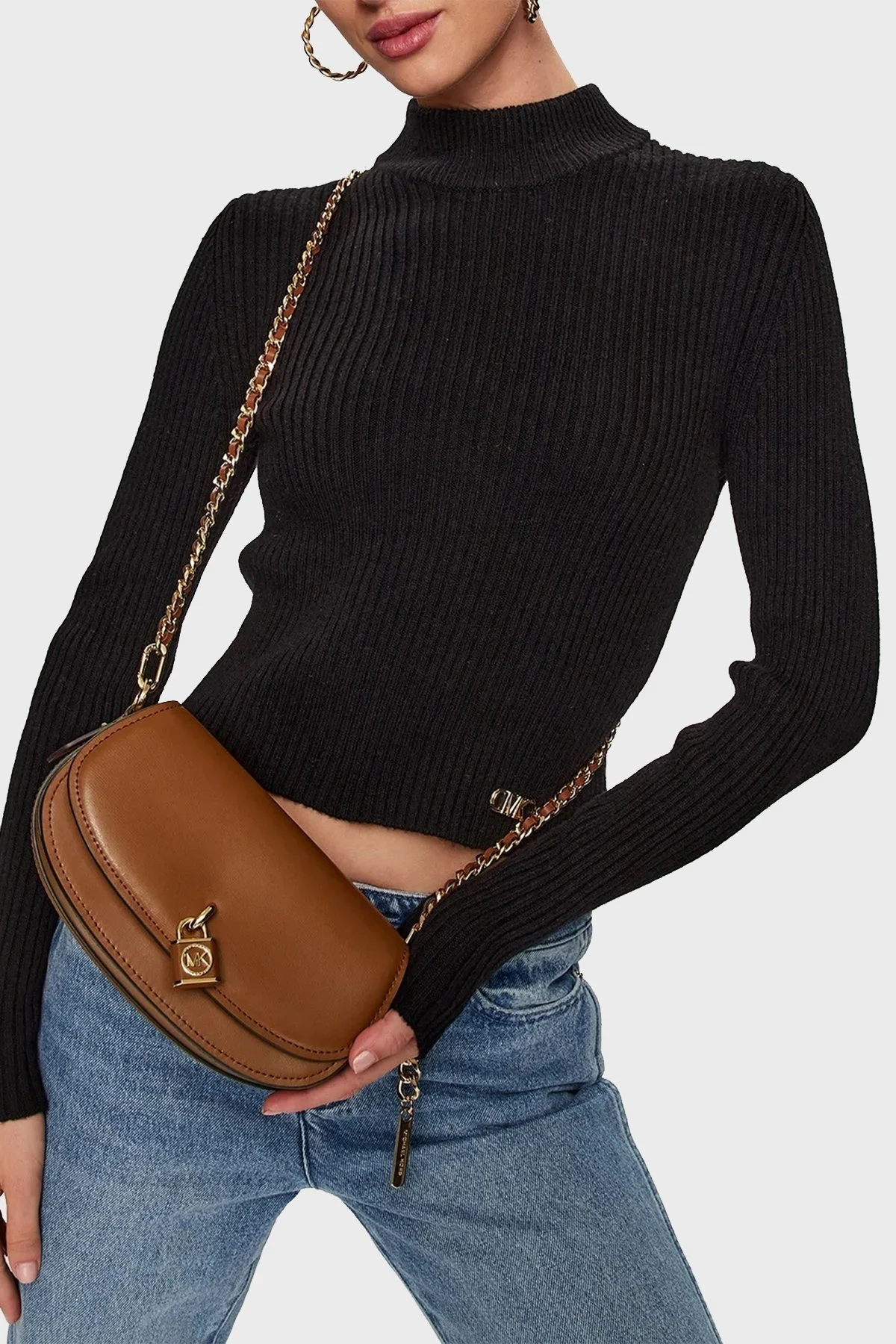 Michael Kors Çıkarılabilir Zincirli Omuz Askılı Hakiki Deri 30F3GIMM1L230 Bayan Çanta 30F3GIMM1L 230 TABA - 2