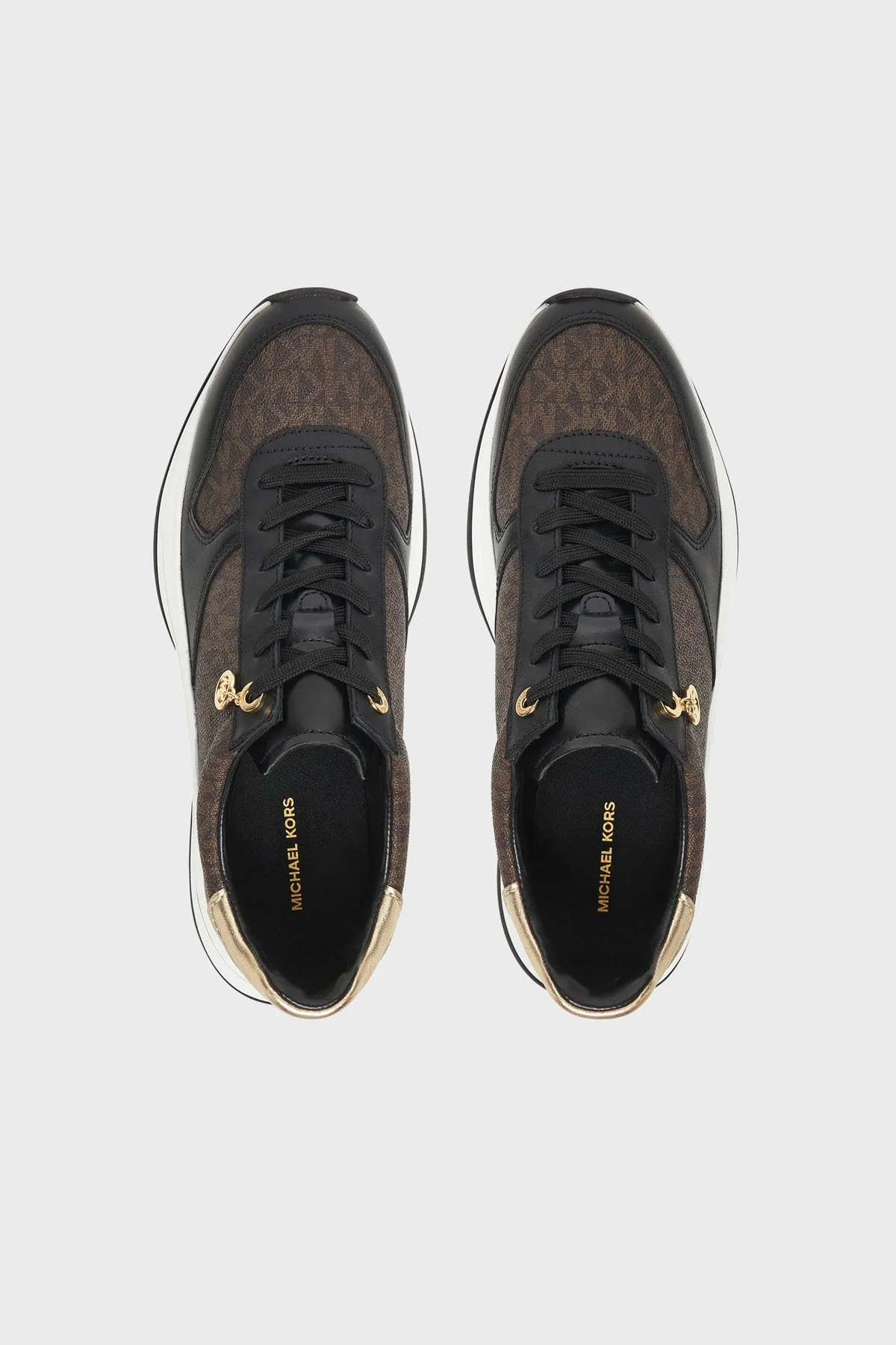 Michael Kors Deri Karışımlı Kalın Tabanlı Logolu Sneaker 43F5ARFS2L200 Kadın Ayakkabı 43F5ARFS2L 200 KAHVE - 3