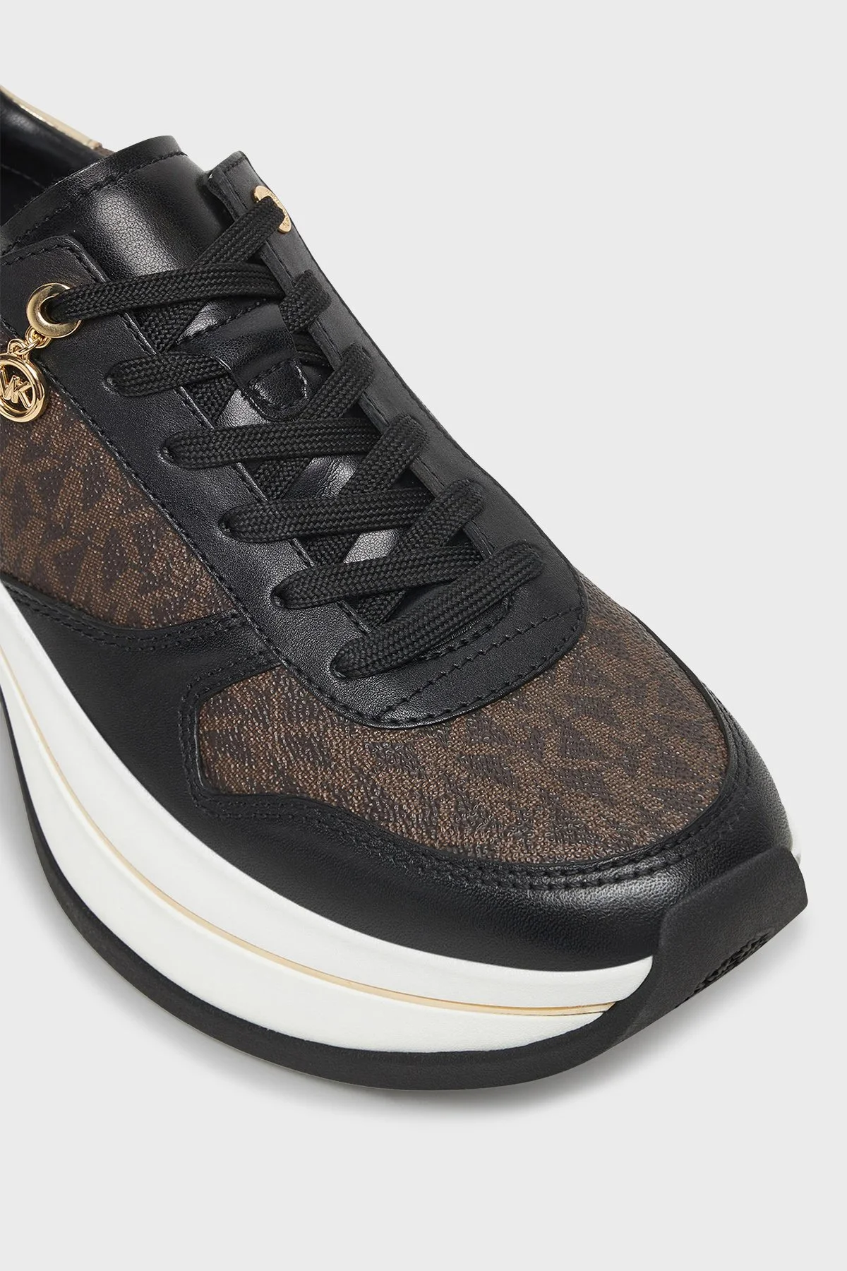 Michael Kors Deri Karışımlı Kalın Tabanlı Logolu Sneaker 43F5ARFS2L200 Kadın Ayakkabı 43F5ARFS2L 200 KAHVE - 6