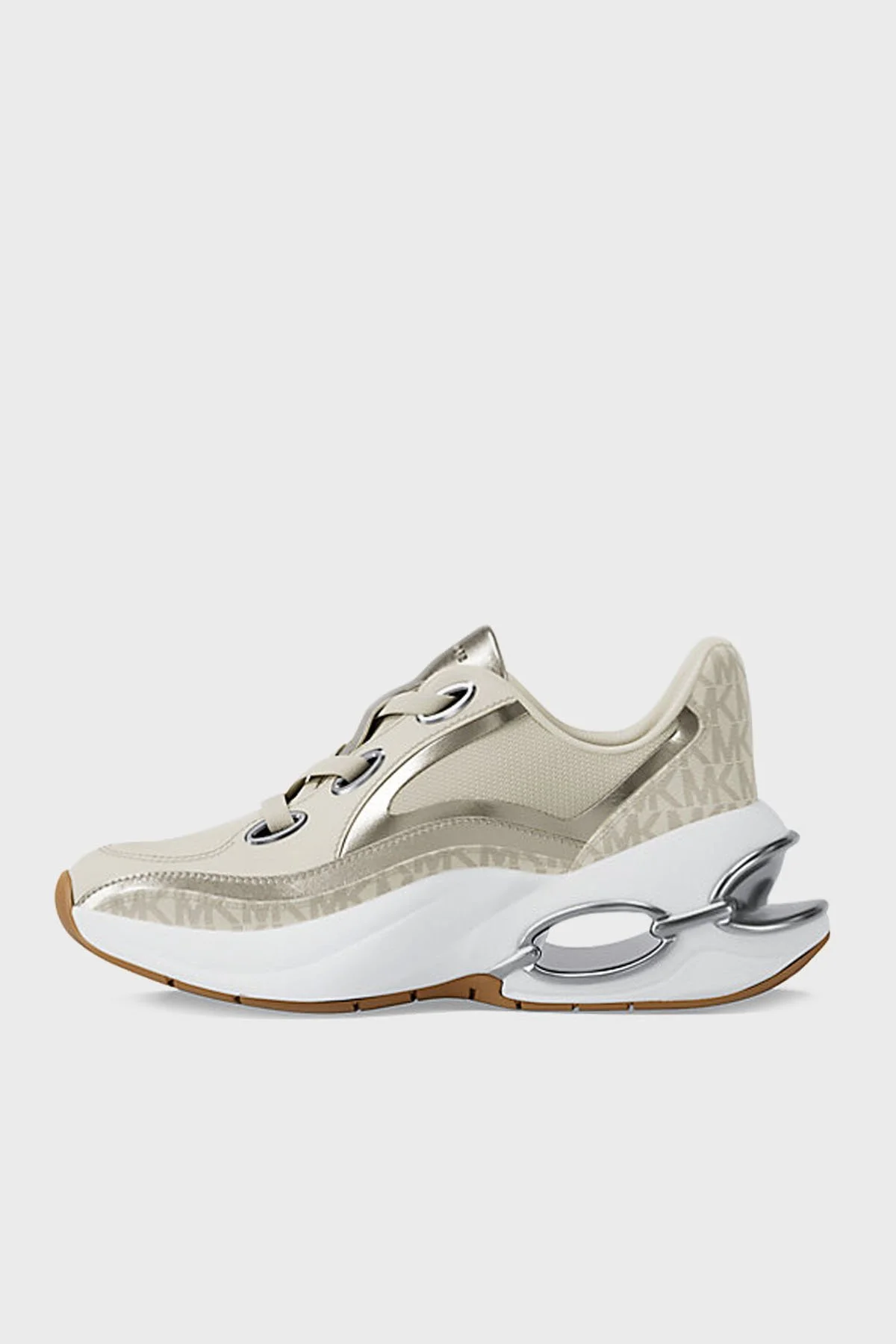 Michael Kors Deri Karışımlı Logo Detaylı Sneaker 43T5TRFS2B150 Kadın Ayakkabı 43T5TRFS2B 150 EKRU - 2