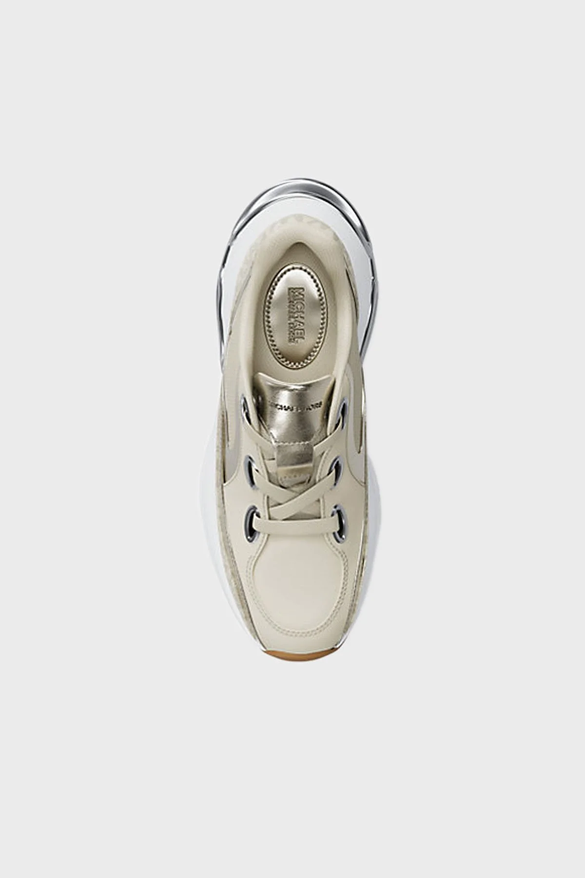 Michael Kors Deri Karışımlı Logo Detaylı Sneaker 43T5TRFS2B150 Kadın Ayakkabı 43T5TRFS2B 150 EKRU - 6