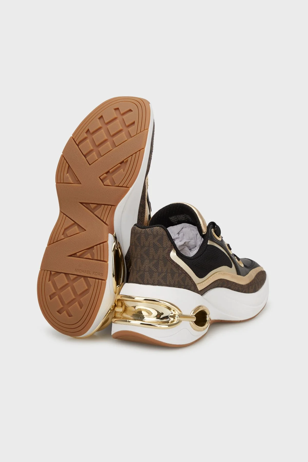Michael Kors Deri Karışımlı Logo Detaylı Sneaker 43T5TRFS2B200 Kadın Ayakkabı 43T5TRFS2B 200 KAHVE - 4